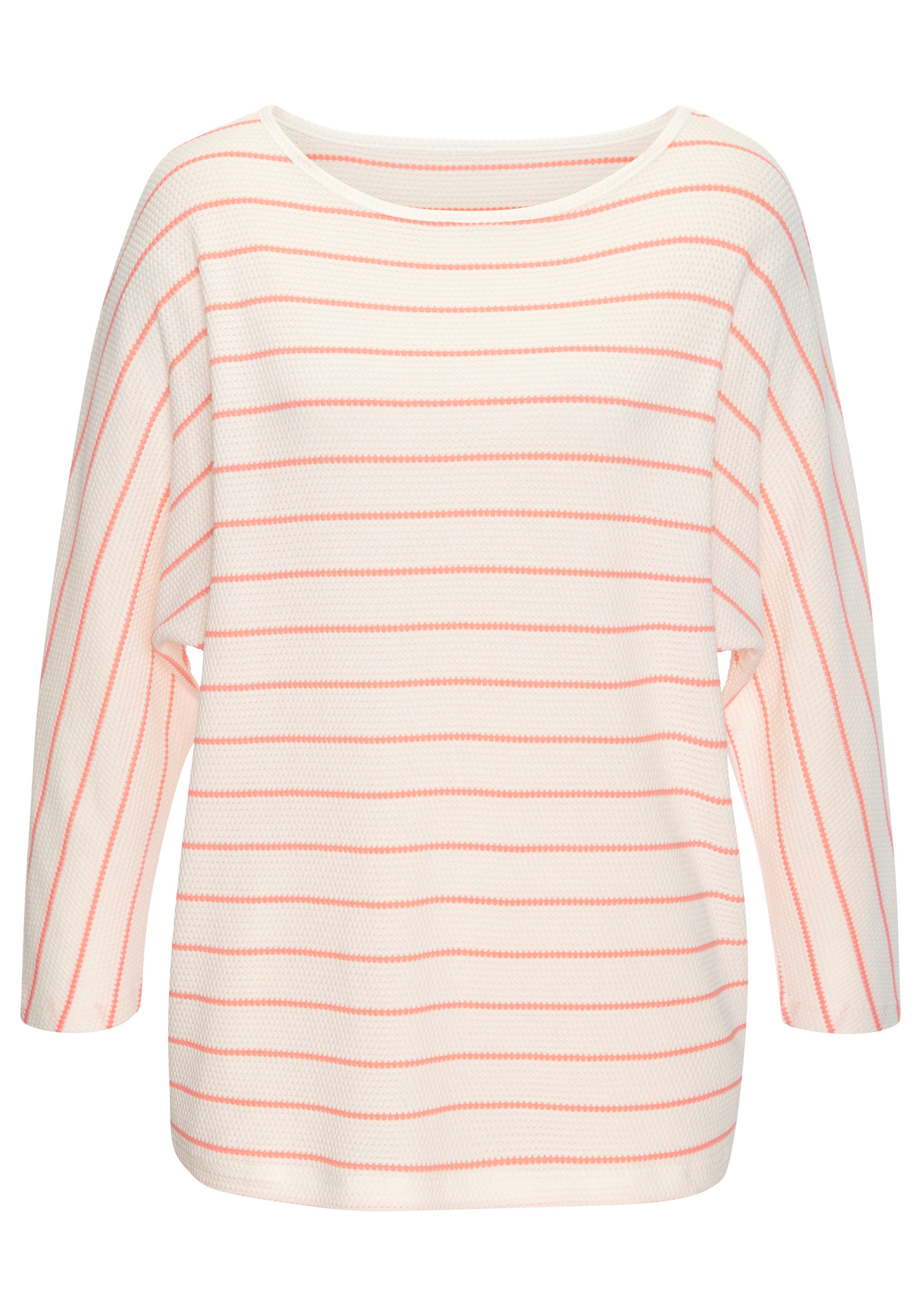 Vivance Shirt met 3/4 mouwen Met modieuze streepstructuur