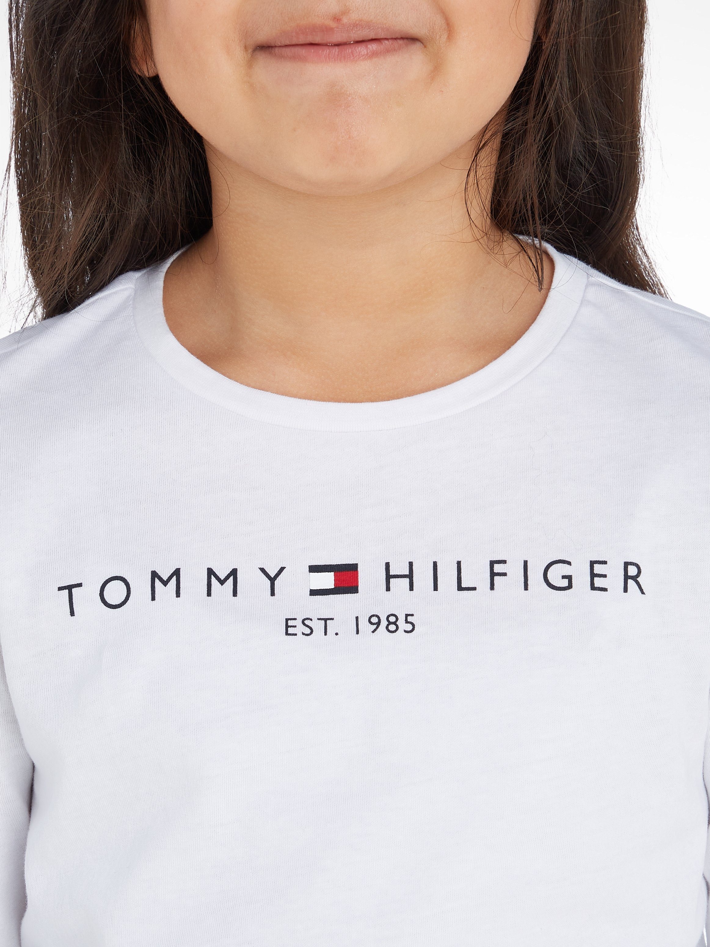Tommy Hilfiger Shirt met lange mouwen ESSENTIAL TEE L/S met tommy hilfiger-logo-opschrift
