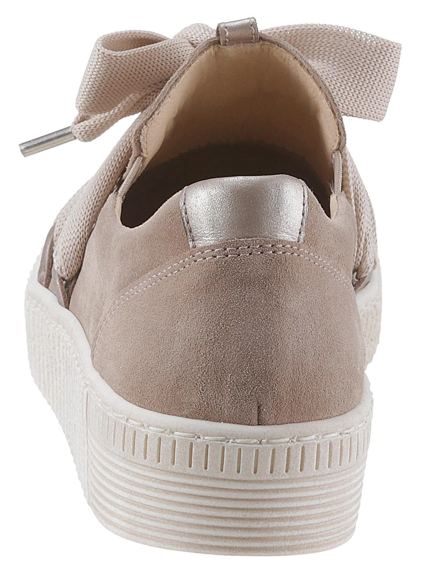 Gabor Plateausneakers Veterschoen, lage schoen, slipper met opgestikte versiersluiting