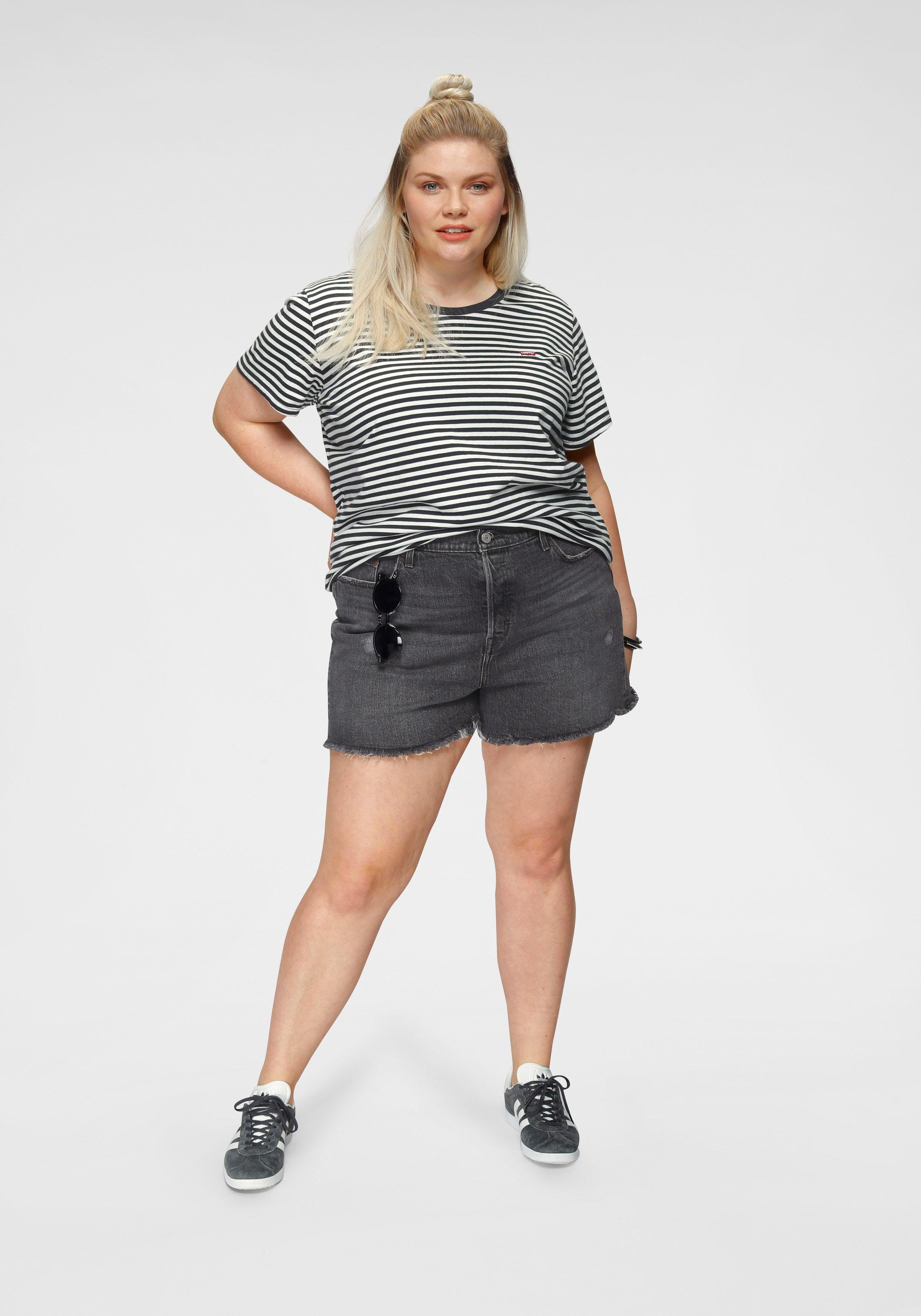 Levi's® Plus T-shirt PL THE PERFECT in streepdesign