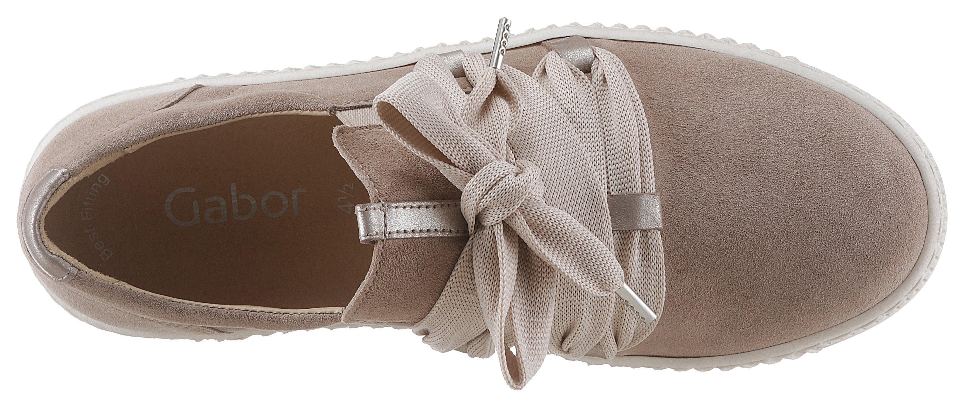 Gabor Plateausneakers Veterschoen, lage schoen, slipper met opgestikte versiersluiting