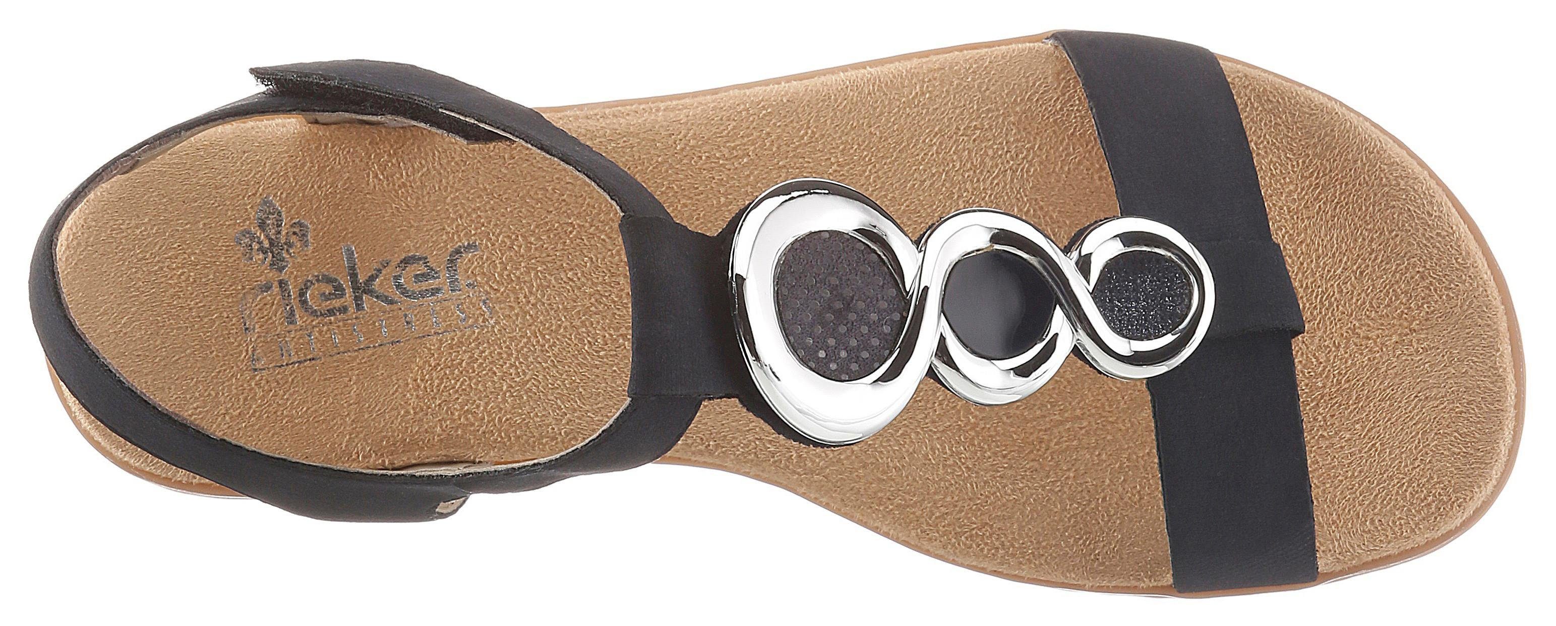 Rieker Sandalen zomerschoen, sandaal, blokhak, met klittenband-sluiting