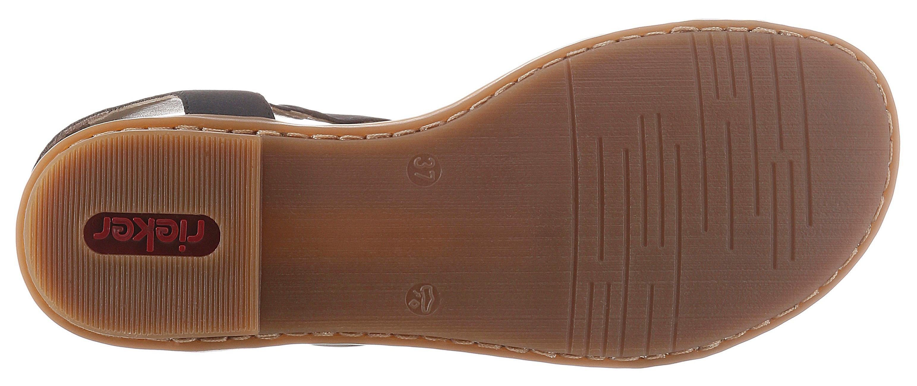Rieker Sandalen zomerschoen, sandaal, blokhak, met klittenband-sluiting