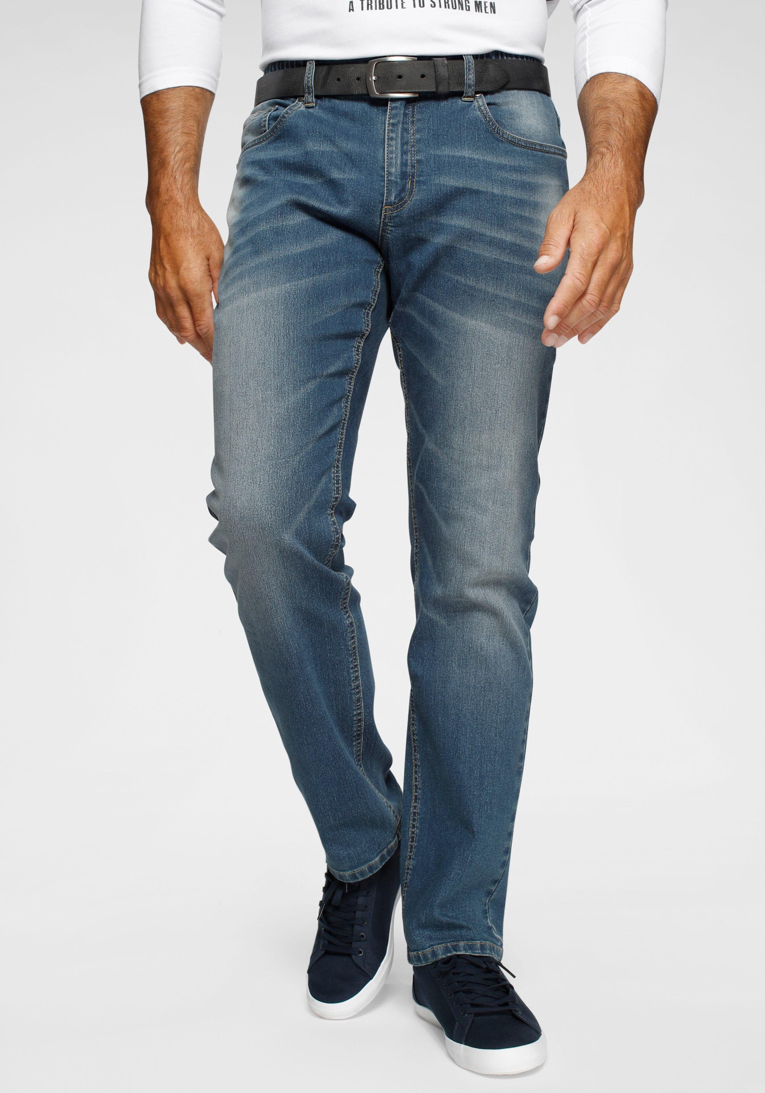 Arizona Jeans met elastische band Paul elastische tailleband, comfort-fit, rechte pijpsnit