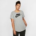 nike sportswear t-shirt essential women's t-shirt (plus size) grijs