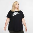 nike sportswear t-shirt essential women's t-shirt (plus size) zwart