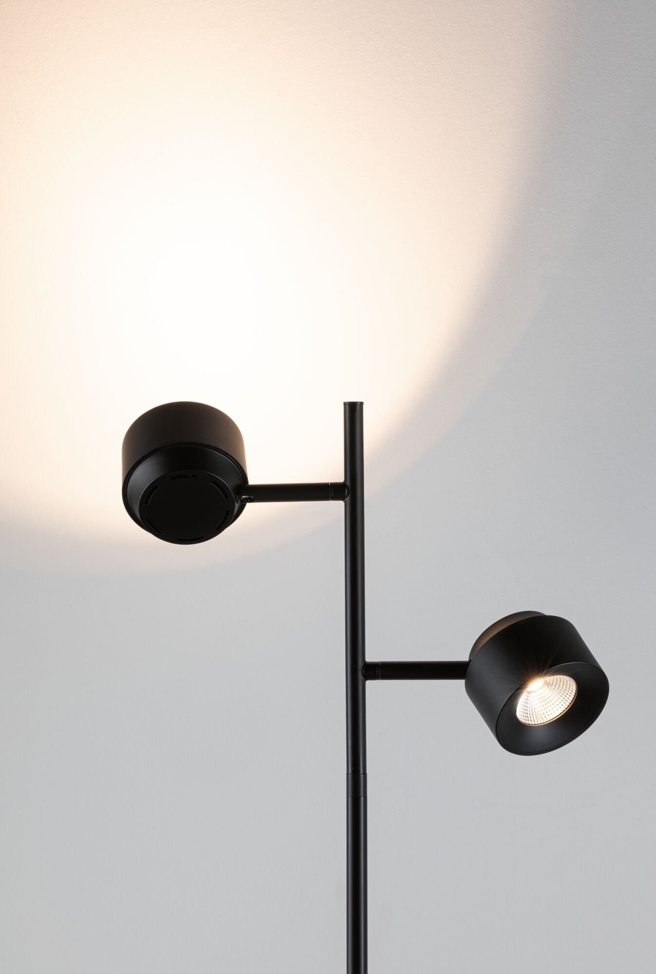 Paulmann Staande lamp Puric Pane LED, dimbaar, zwart/grijs, metaal (1 stuk)