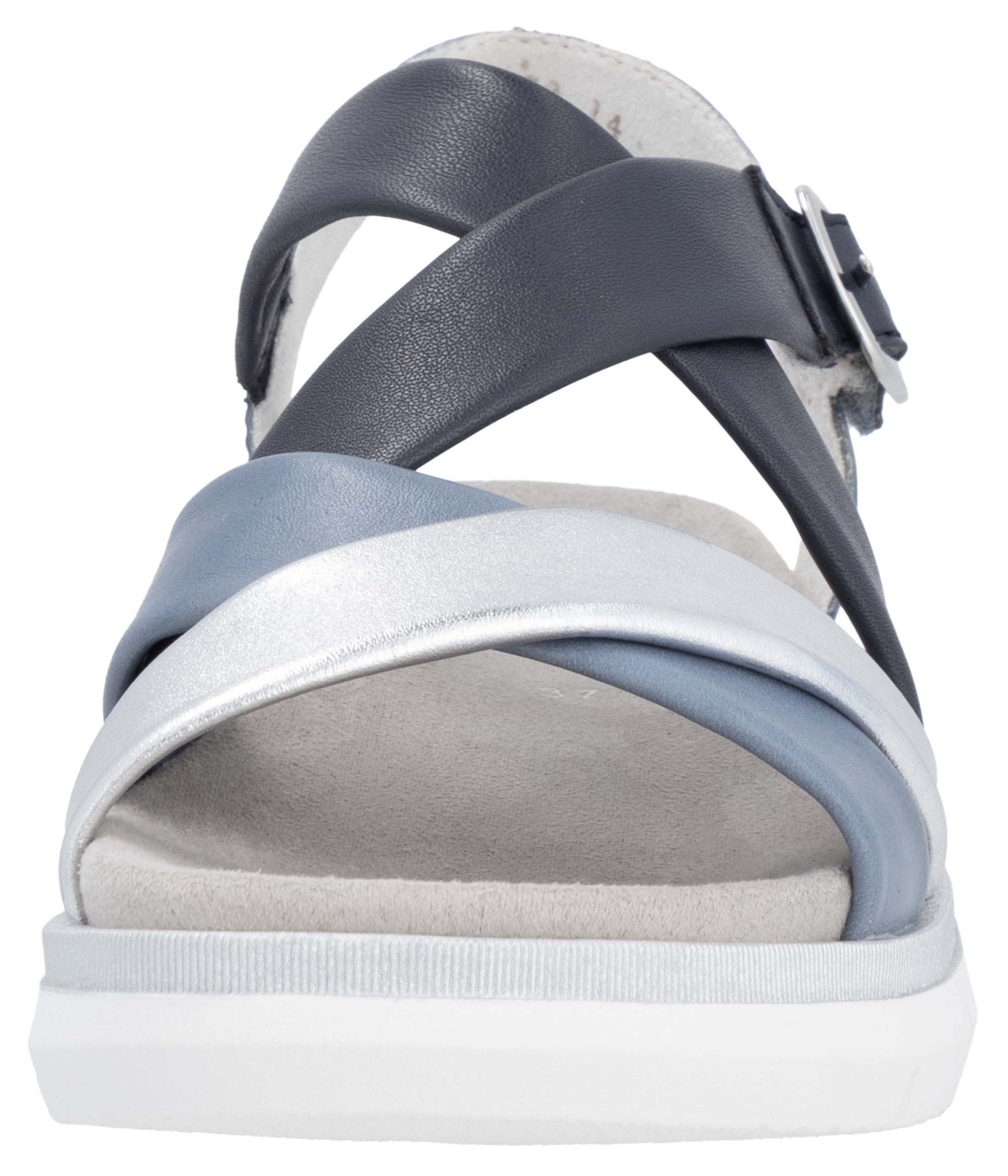 Remonte Sandalen Elisabeth Hurley-Collection , sleehak, zomerschoen, sandaal met kruisbandage