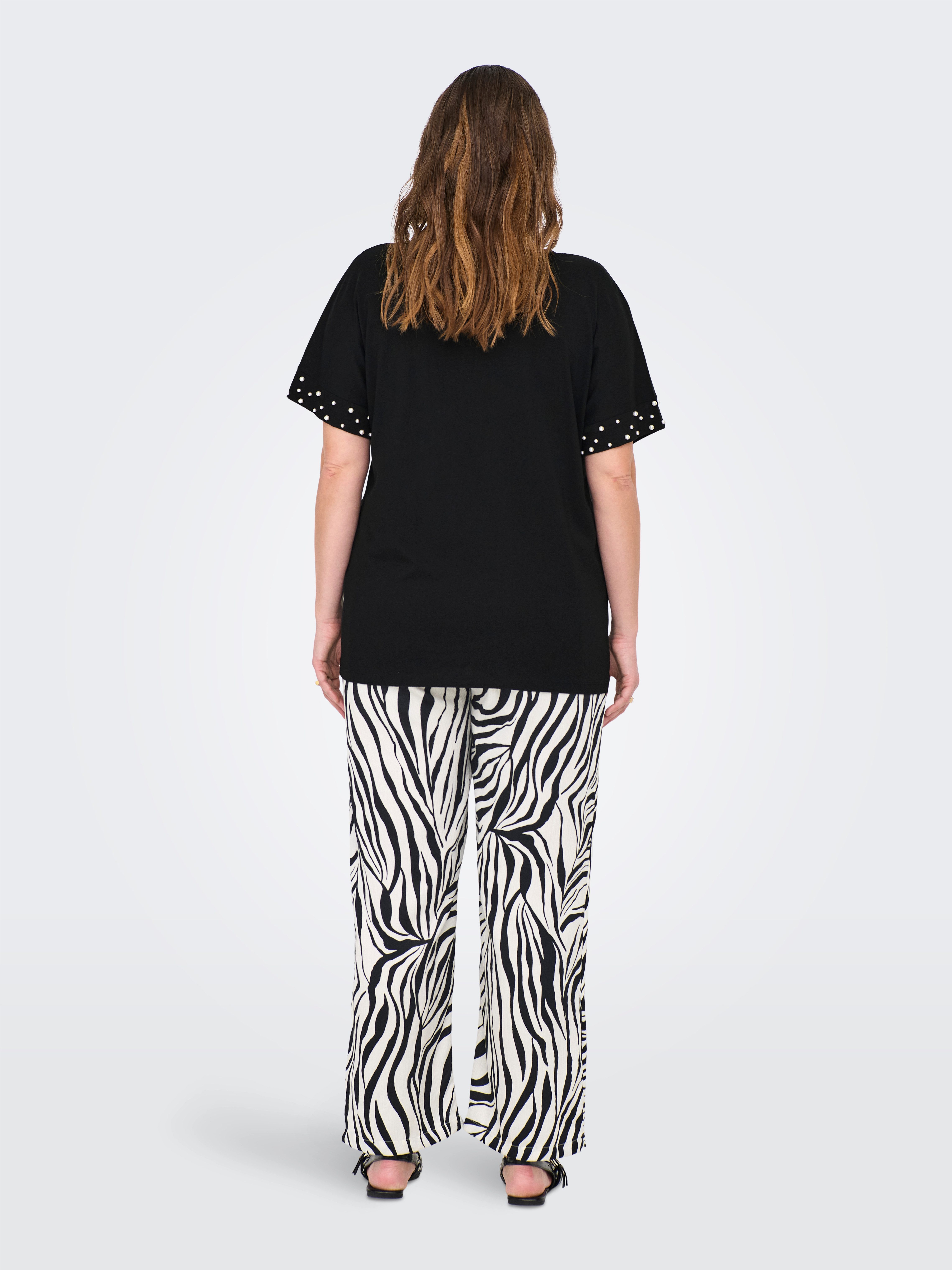 ONLY CARMAKOMA Shirt met korte mouwen CAROLIVIA S/S LOOSE O-NECK TOP JRS