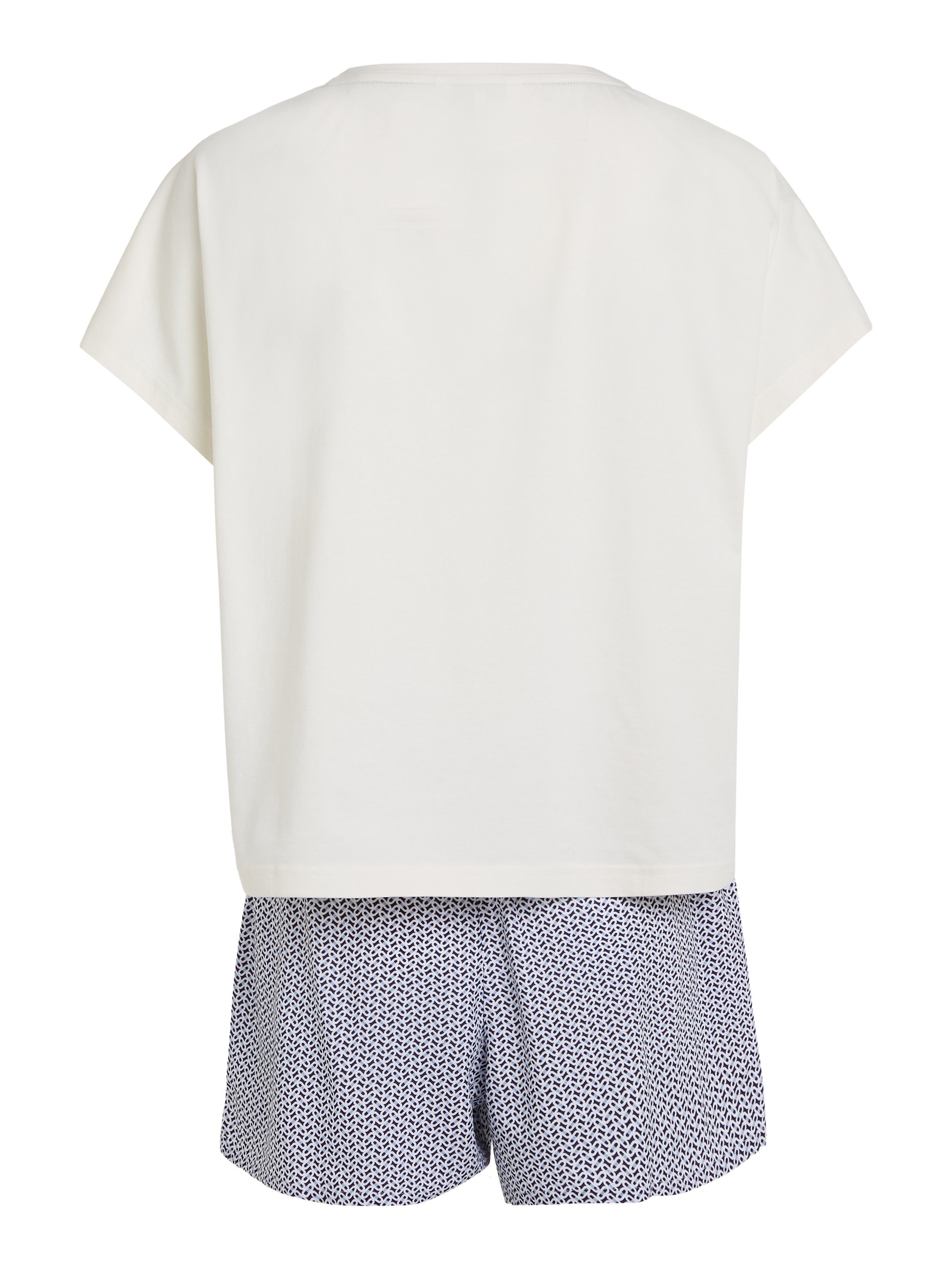 Tommy Hilfiger Underwear Shortama SS PYJ SET WOVEN Shirt effen, shorts bedrukt (set, 2-delig, Shirt + short)