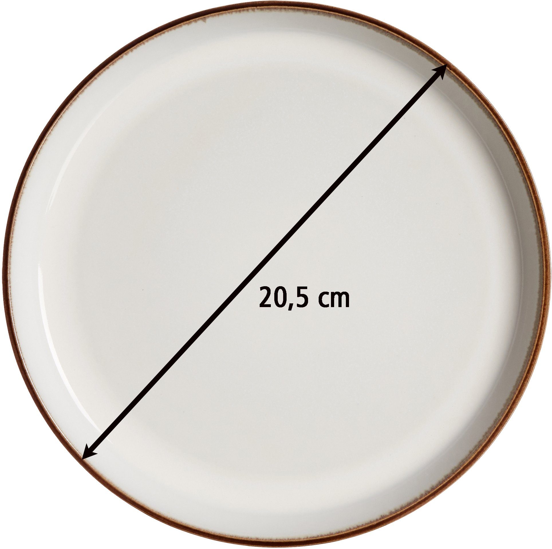 Ritzenhoff & Breker Combi-servies Serviesset, servies Visby, 16-delig, wit elk exemplaar is uniek, 16 delen, voor 4 personen (set, 16-delig)
