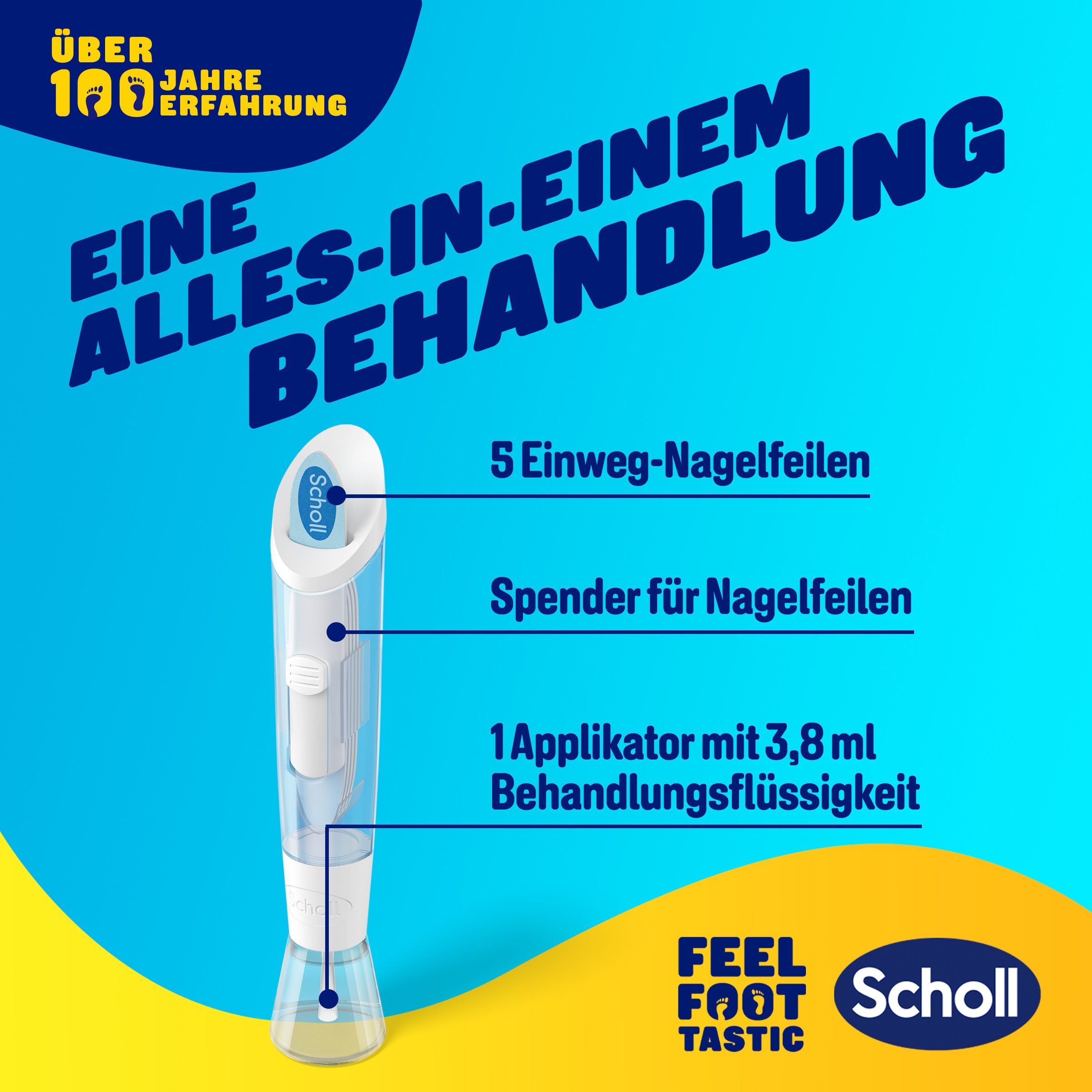 Scholl Nagelverzorgingspen 2-in-1 pen effectieve behandeling van nagelschimmel en schimmelinfecties (set)