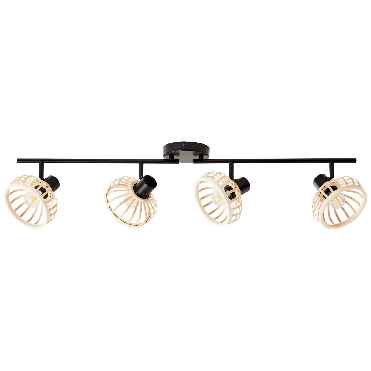 Brilliant Leuchten Plafondspot Norah 4-vlamig, bamboe, draaibaar - nature style - 91 cm breedte - e14 fitting (1 stuk)