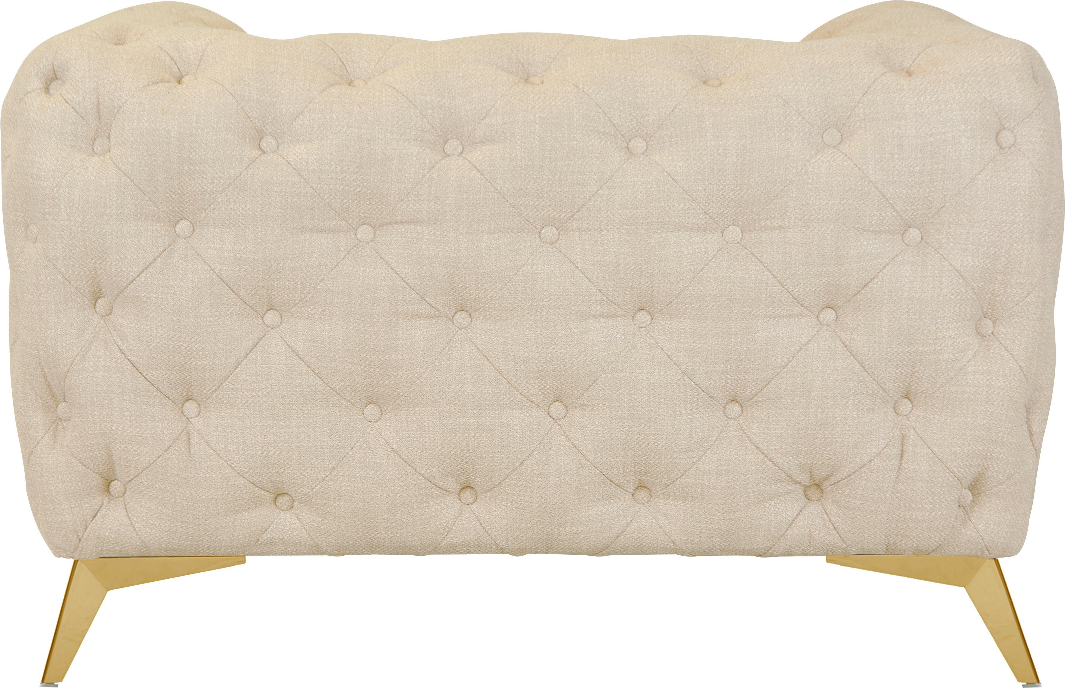 Leonique Chesterfield-fauteuil Glynis Fauteuil luxueuze capitonnage, moderne chesterfield look, kleur van de poten ter keuze