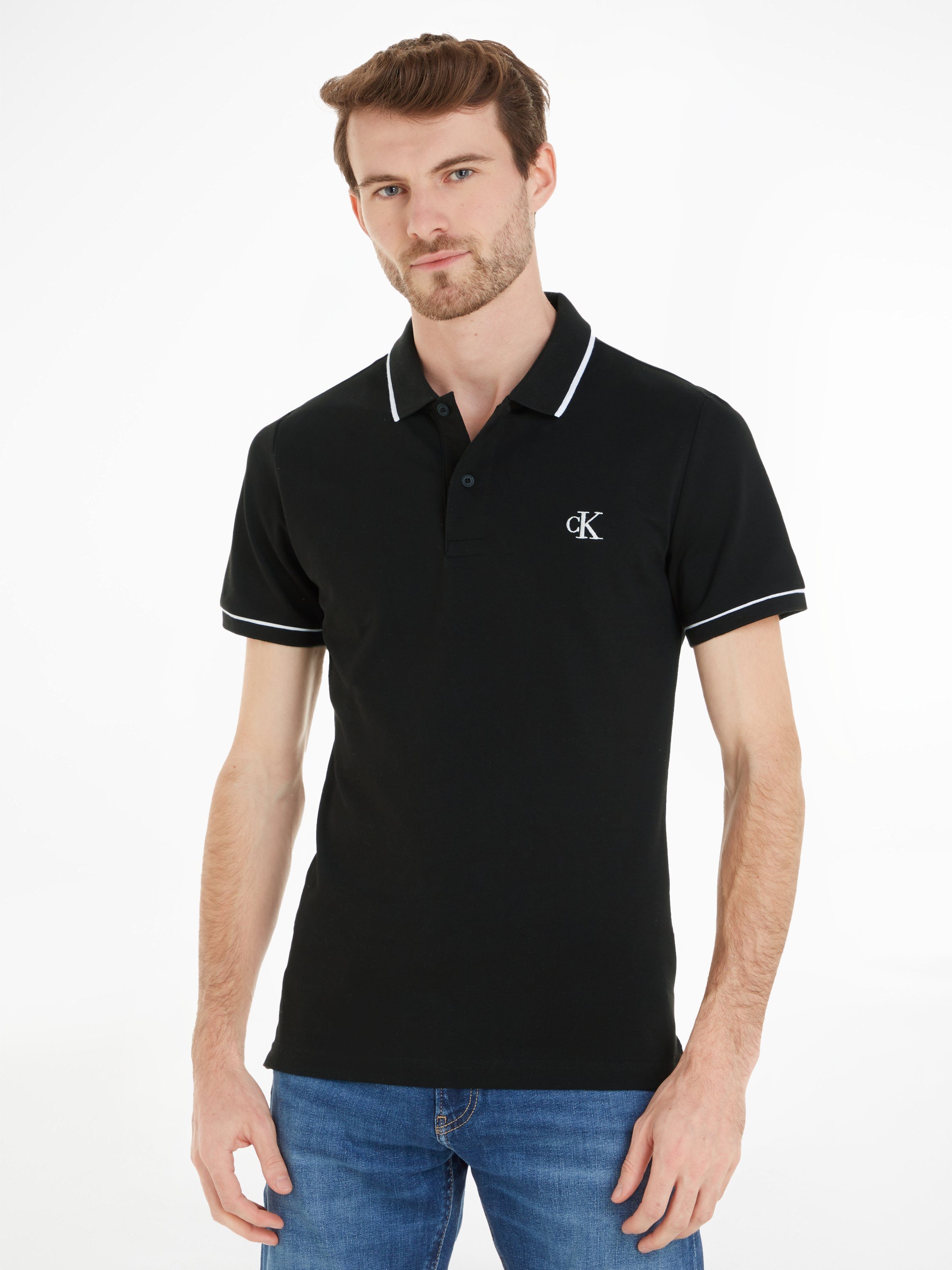 Calvin Klein Poloshirt CK ESSENTIAL TIPPING SLIM POLO