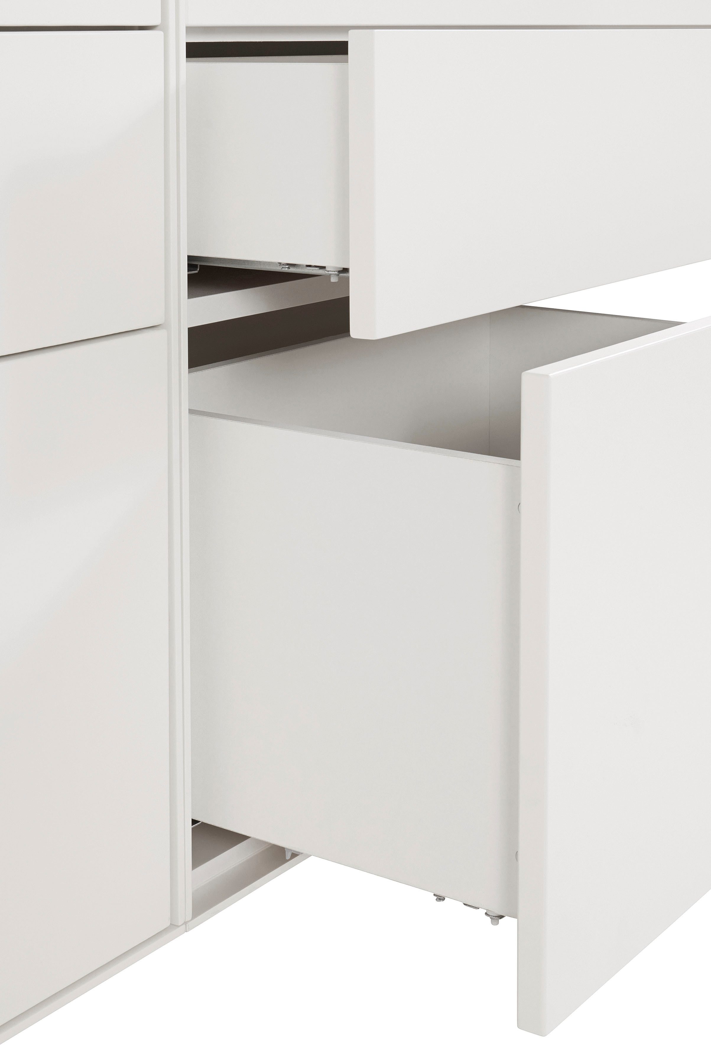 LeGer Home by Lena Gercke Dressoir Essentials Breedte: 335 cm, MDF gelakt, push-to-open-functie (3 stuks)