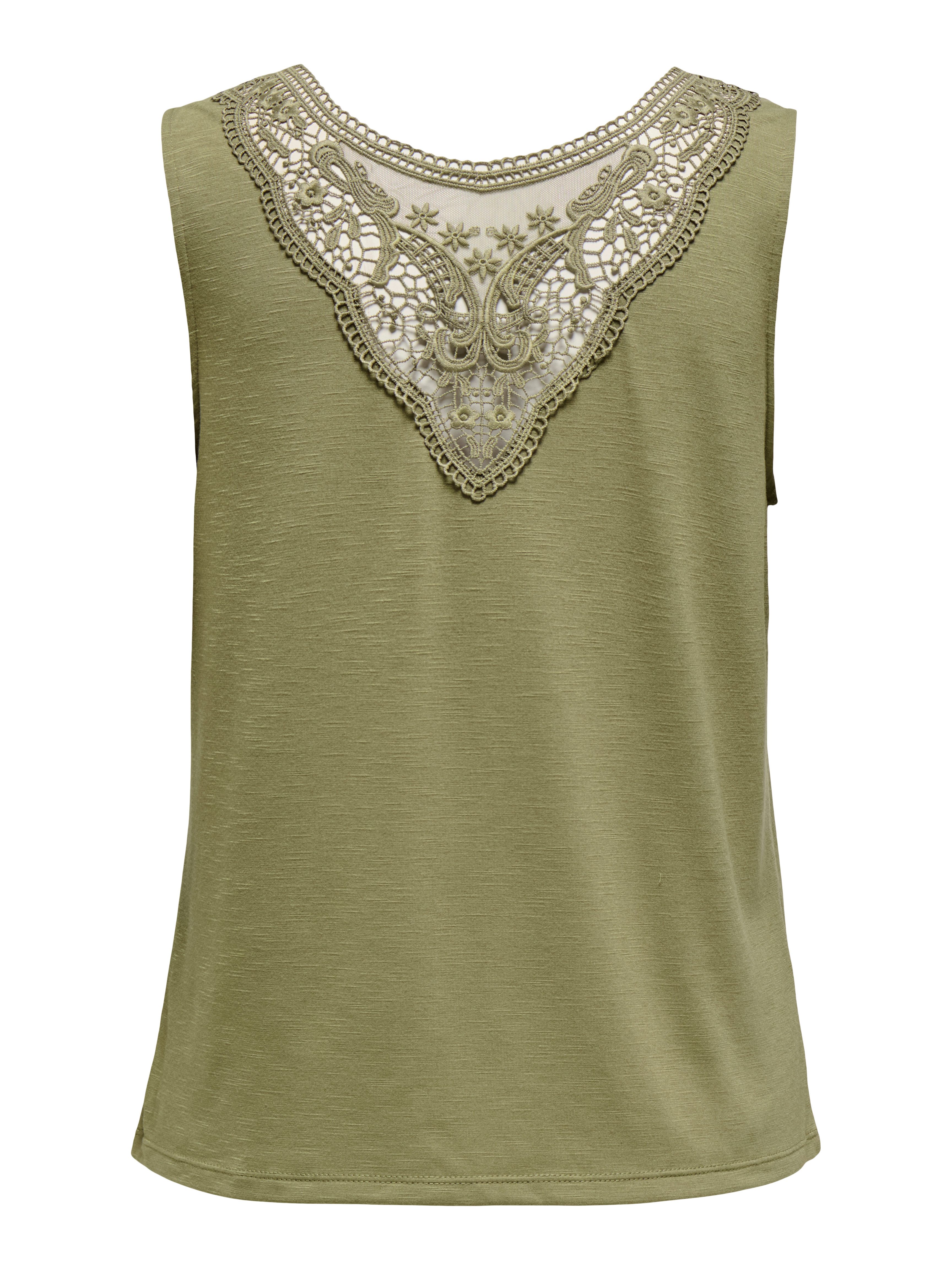 Only Kanten top ONLFREDA S/L U-NECK MIX TOP BOX JRS