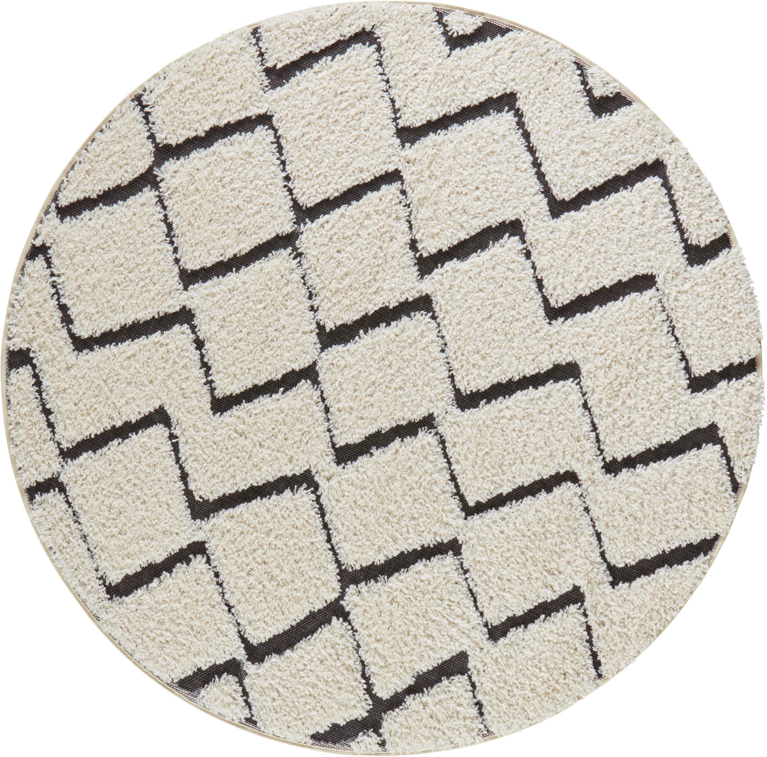 HANSE Home Vloerkleed Dades Vintage, zigzag design, reliëfstructuur,robuust, gemakkelijk in onderhoud