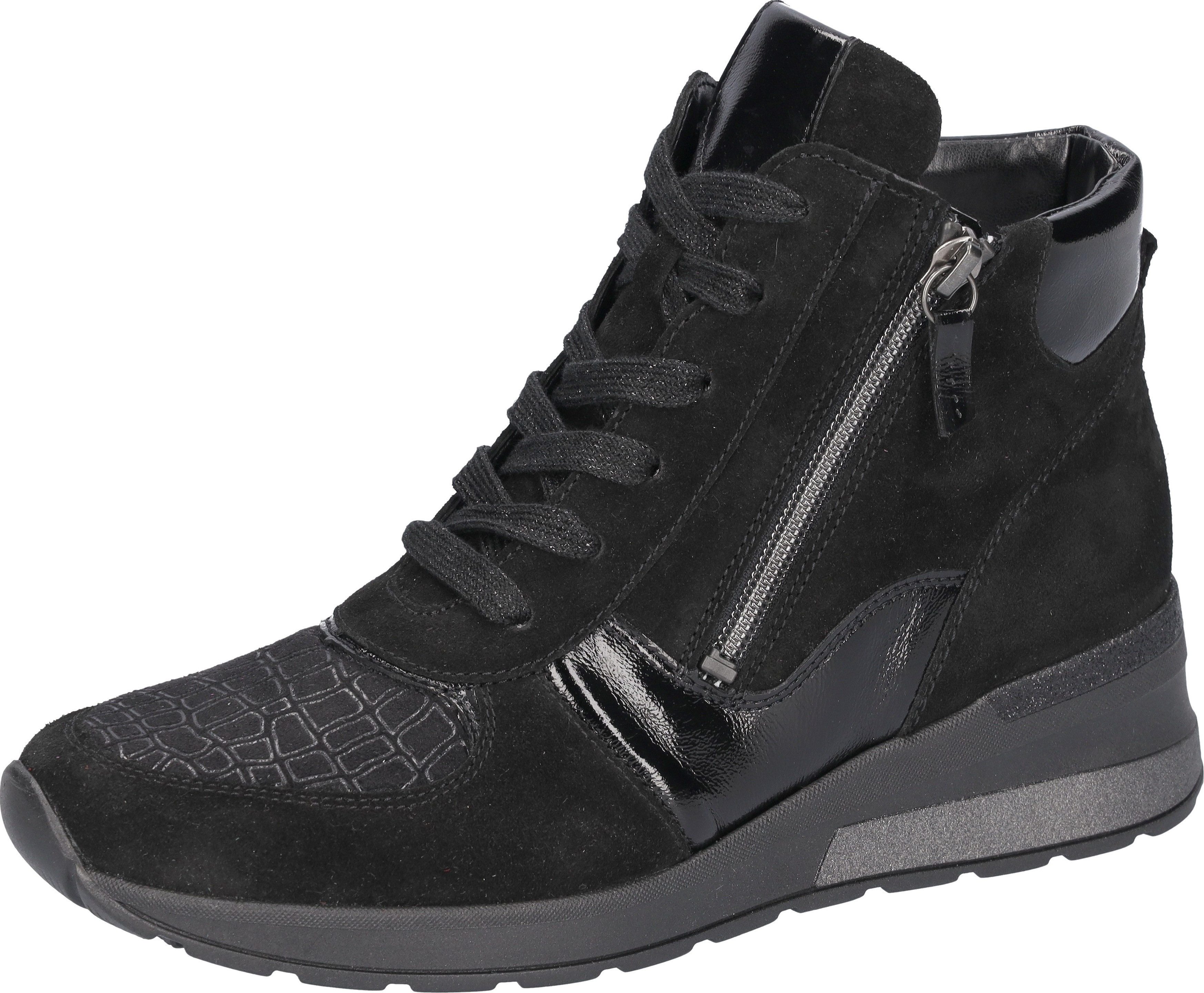 Waldläufer Veterschoenen H-Clara-soft , comfort-enkellaars, orthotritt, in comfortwijdte h (=zeer breed) dames veterlaarsjes maat 7 (40,5) zwart