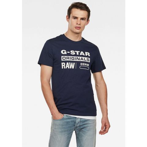 G-Star RAW T-shirt met tekstopdruk