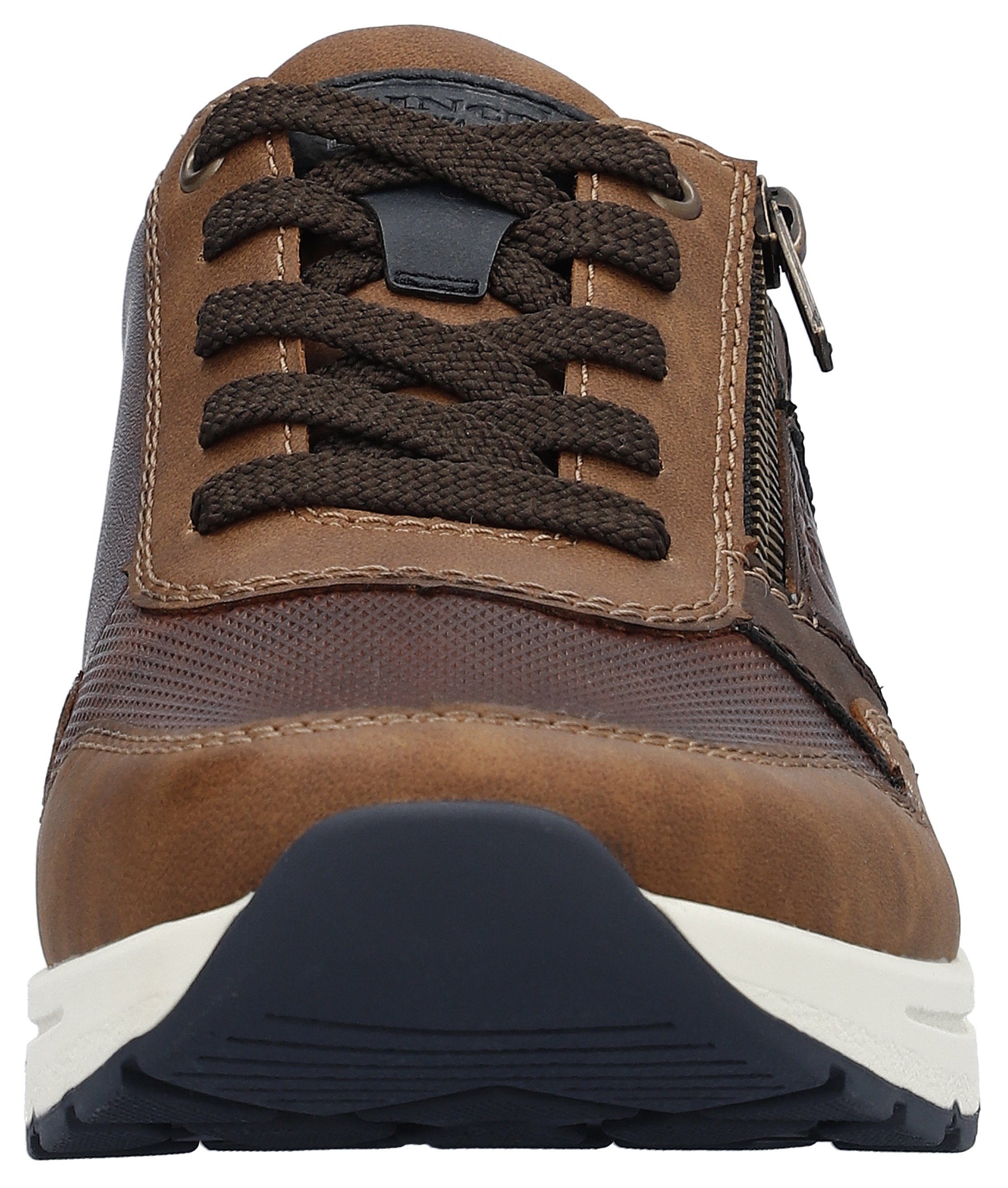 Rieker Sneakers met gepolsterde schaprand, vrijetijdsschoen, lage schoen, veterschoen