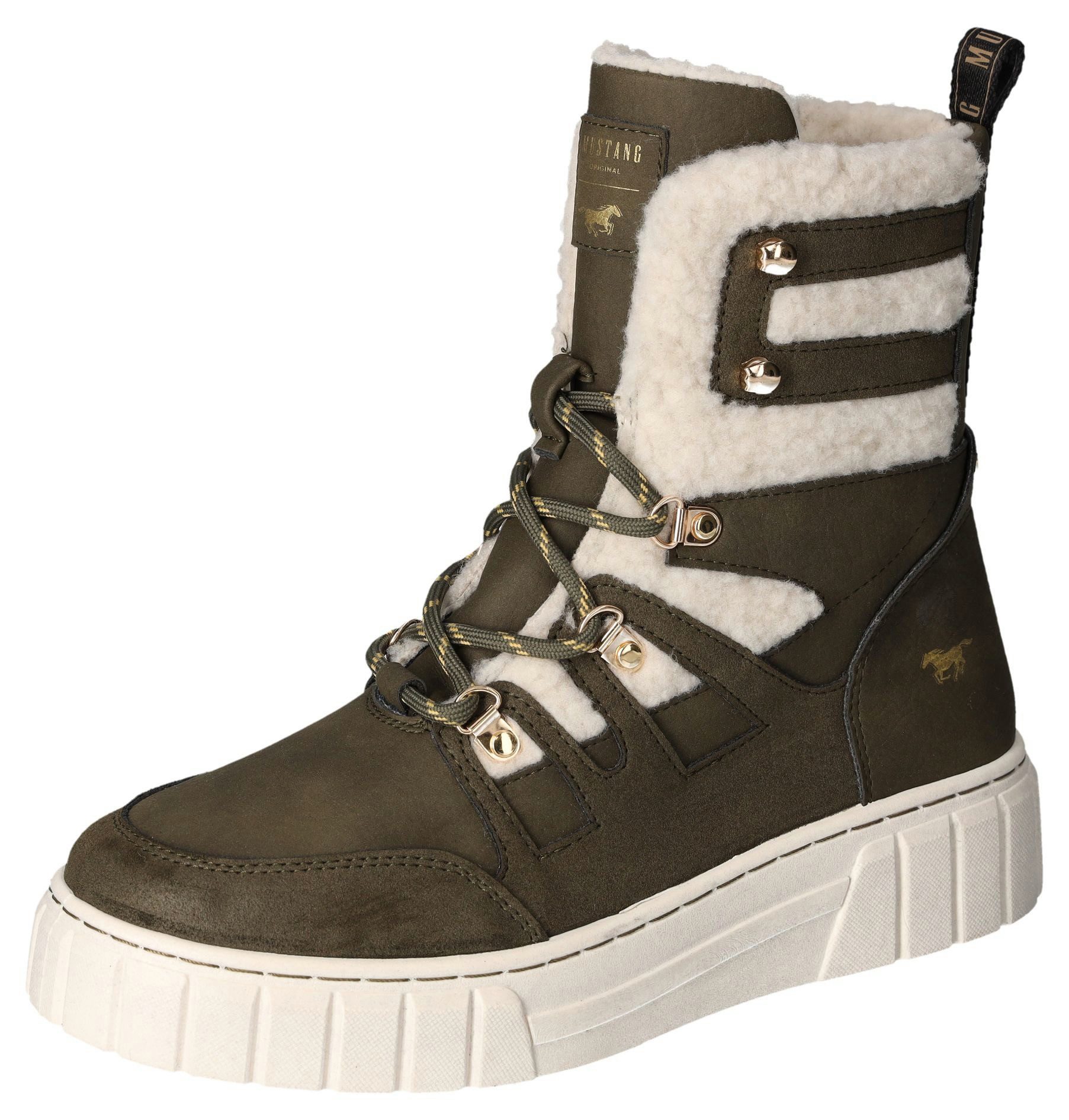 Mustang Shoes Winterlaarzen veterschoenen plateauboots snowboots met aanhaallus