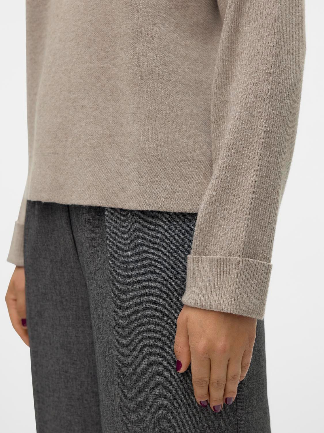 Vero Moda Gebreide trui VMGOLD MIX LS O-NECK PULLOVER GA