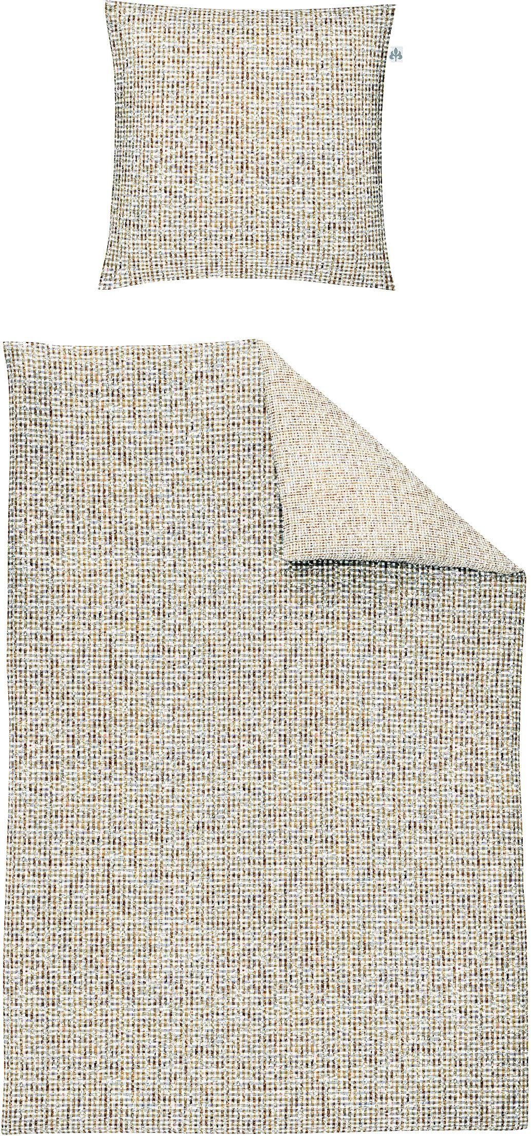 Irisette Overtrekset Carat-K 8898 met fijne controles dekbedovertrekken maat 1x 240x220 cm beige