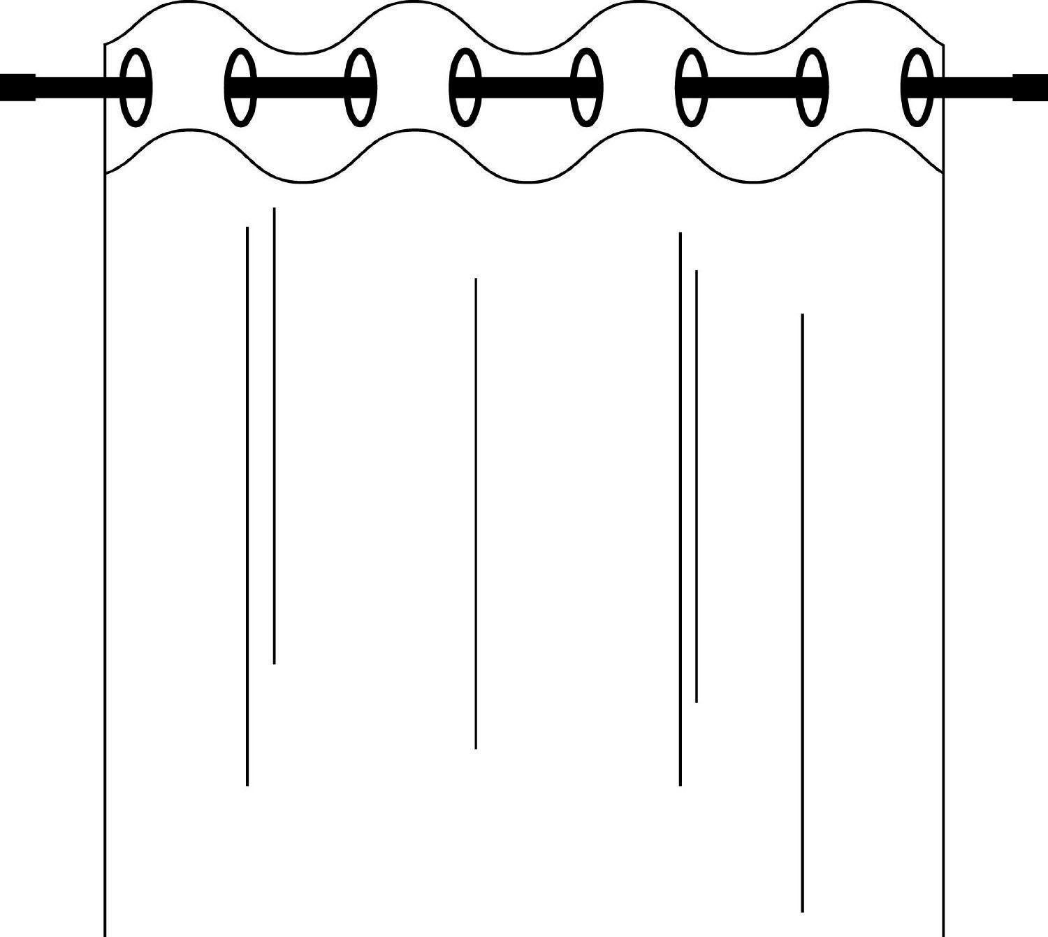 Gerster Gordijn Ilia HxB: 235x140, klassieke sjaal met oogjes (1 stuk)