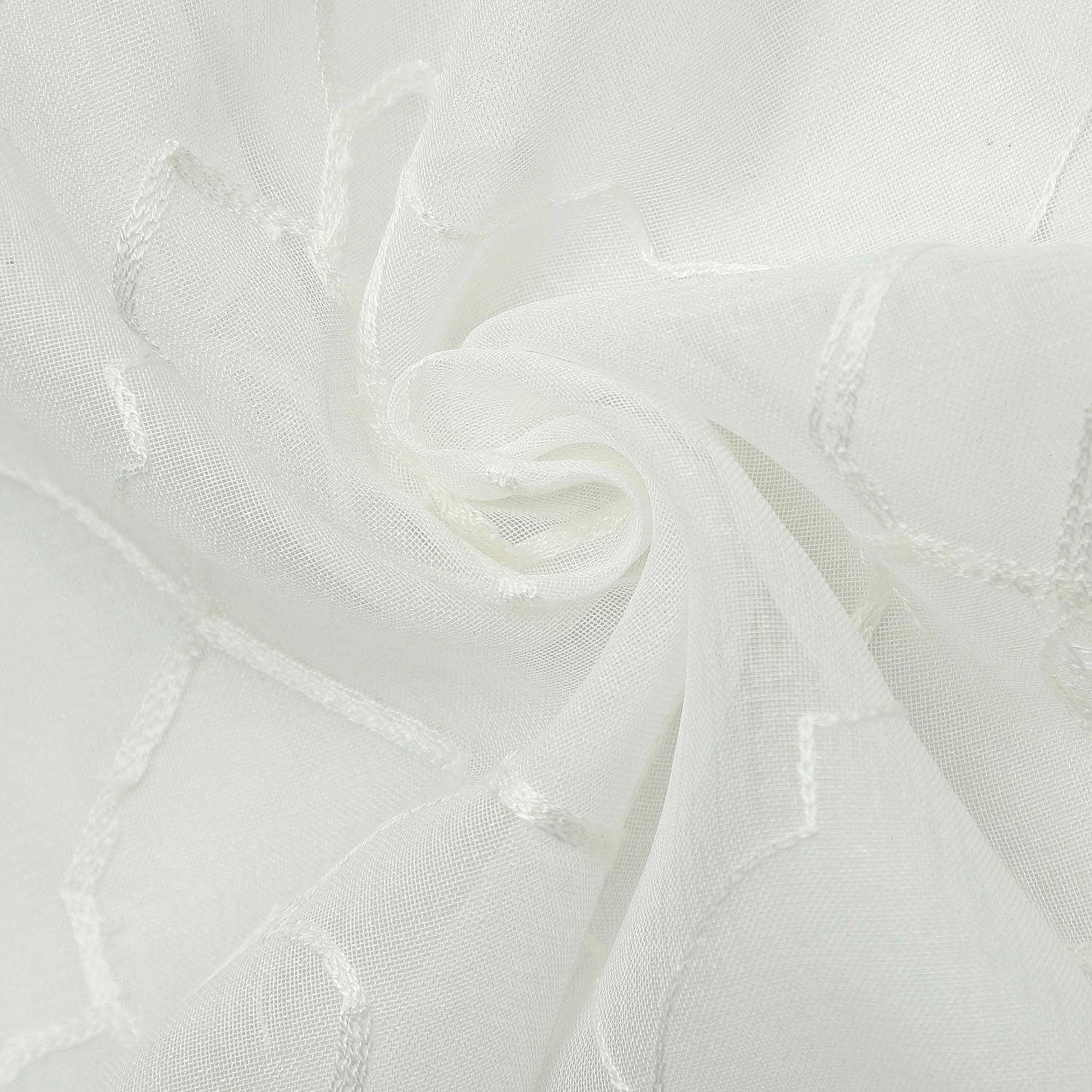 Gerster Gordijn Debby Hxb: 235x140, gordijn met ringen met all-over borduursel (1 stuk)