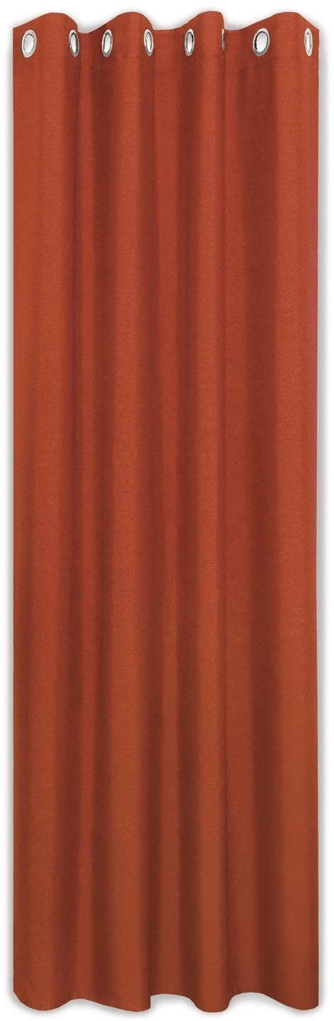 Gerster Gordijn Laurin Hxb: 235x140, gordijn met ringen van gordijnstof, uni (1 stuk) kant & klaar gordijnen maat 1 rood