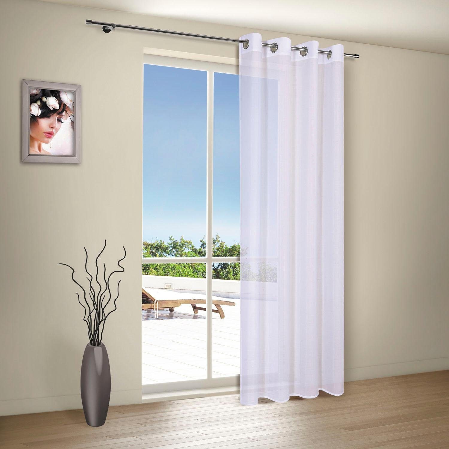 Gerster Gordijn AUSTEN duurzaam, gerecycled polyester, monochroom, fluweel, thermo (1 stuk)