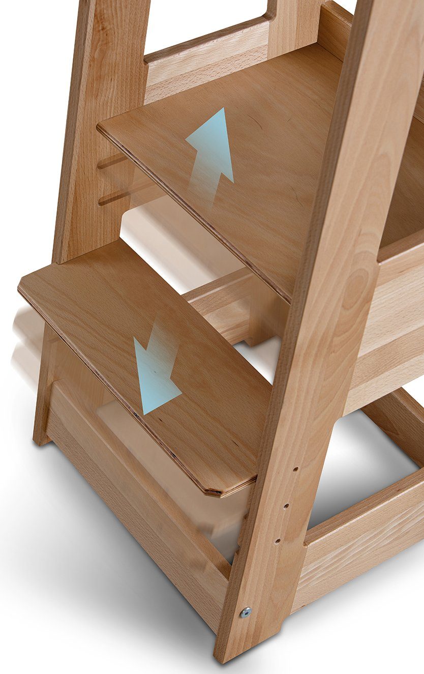 tiSsi® Stahulp Lernturm Felix, Buche natur
