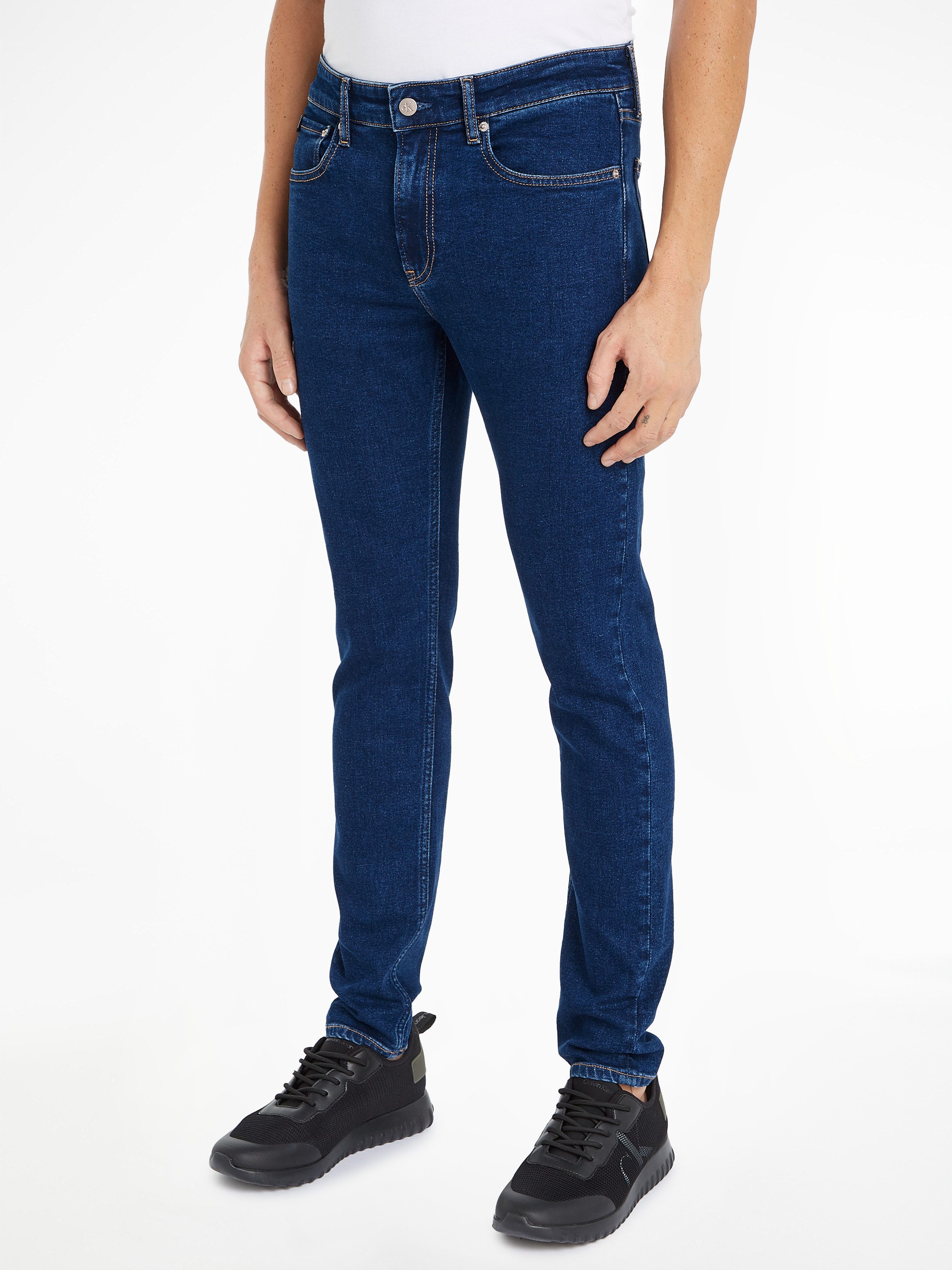 Calvin Klein Slim fit jeans SLIM TAPER in 5-pocketsstijl heren slim fit jeans maat 31 blauw