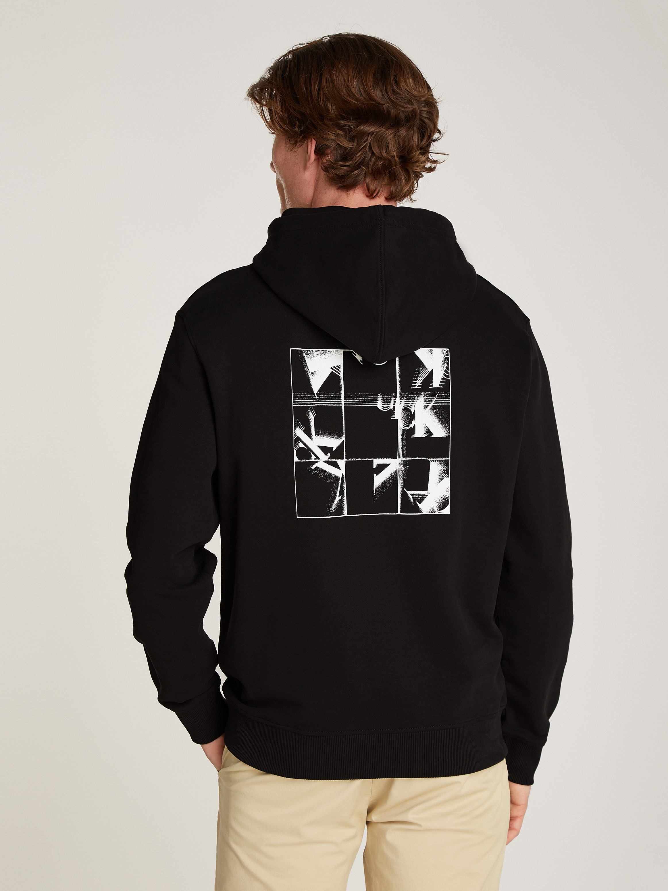 Calvin Klein Hoodie GRID MONOGRAM HOODIE met een logo-opschrift