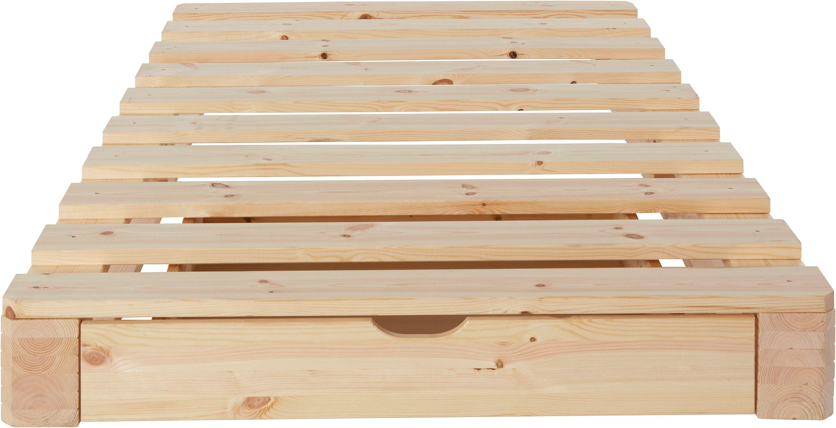 Home affaire Palletbed "ALASCO" BESTSELLER! Met lade gecertificeerd massief hout, uit te breiden tot tweepersoons- of familiebed