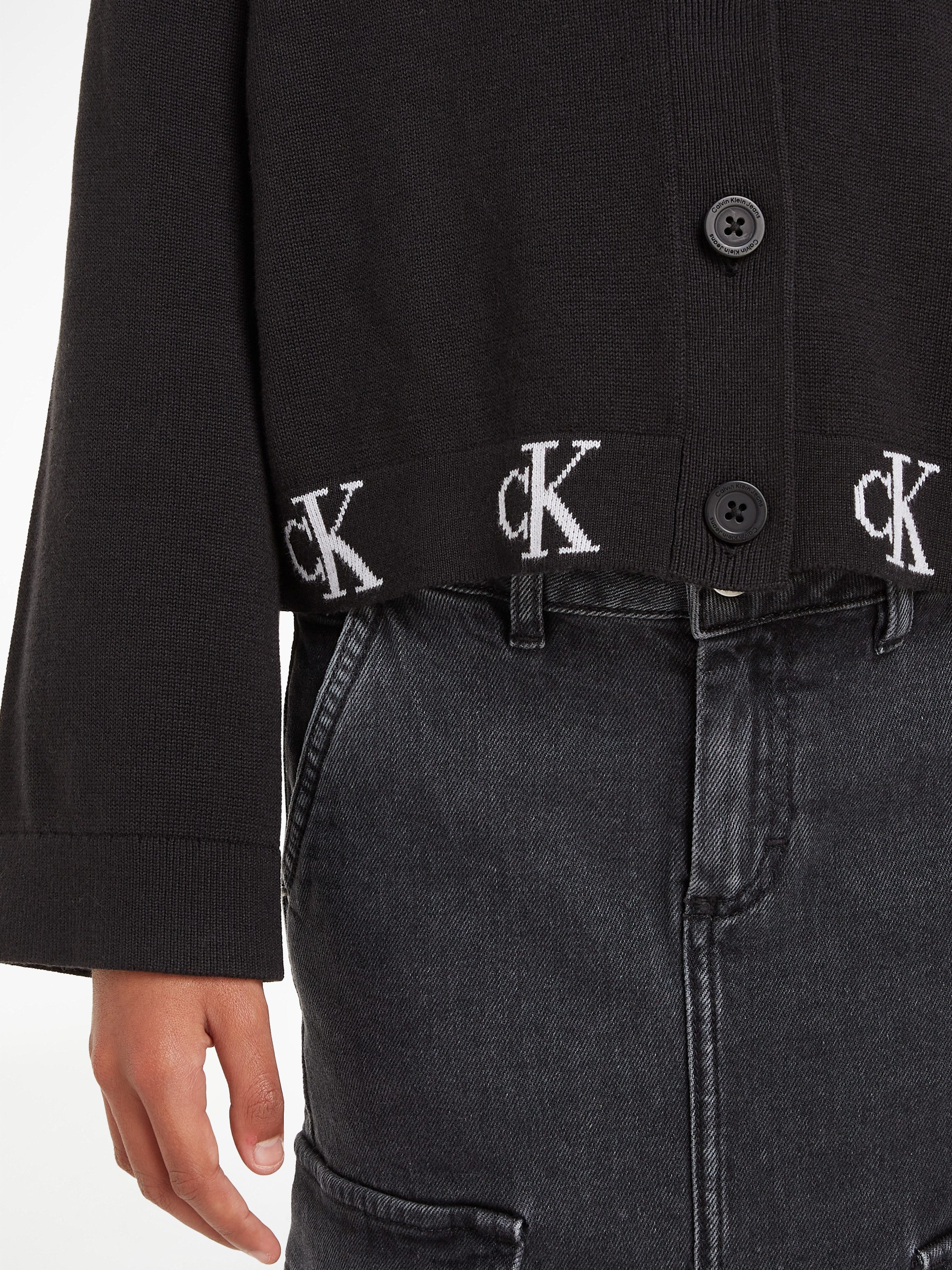 Calvin Klein Cardigan MONOGRAM LOGO CARDIGAN voor kinderen tot 16 jaar