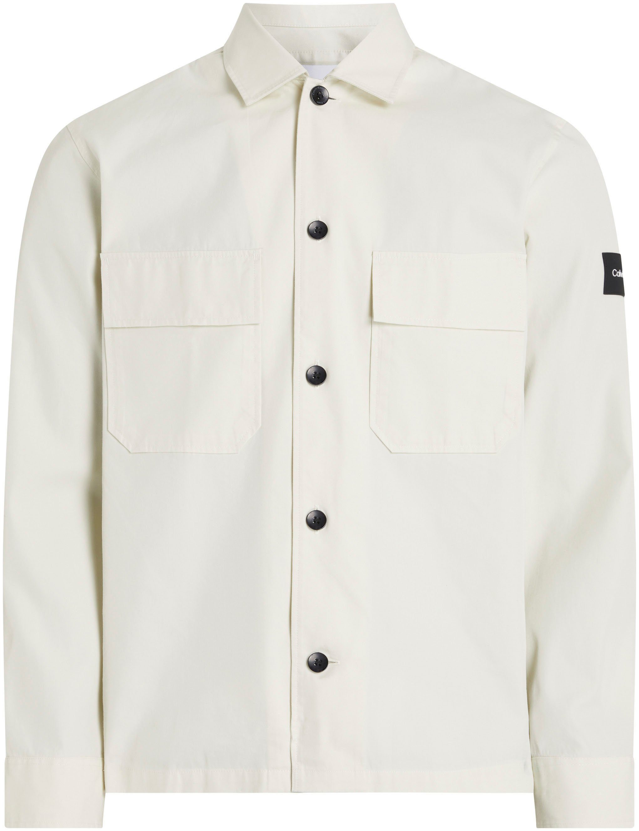 Calvin Klein Overhemd met lange mouwen COTTON NYLON OVERSHIRT met opgestikte borstzakken