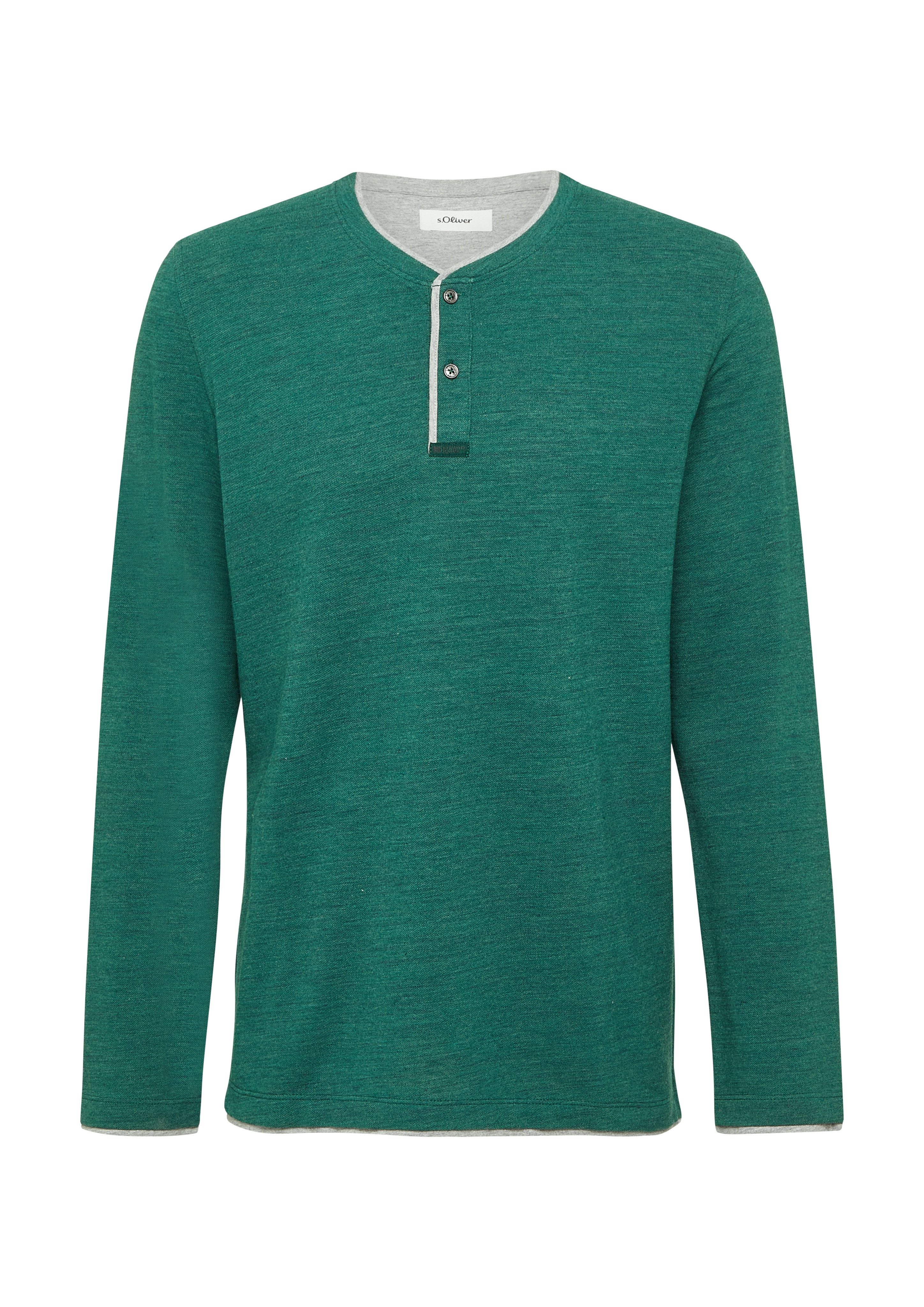 s.Oliver Henleyshirt met contrastdetails