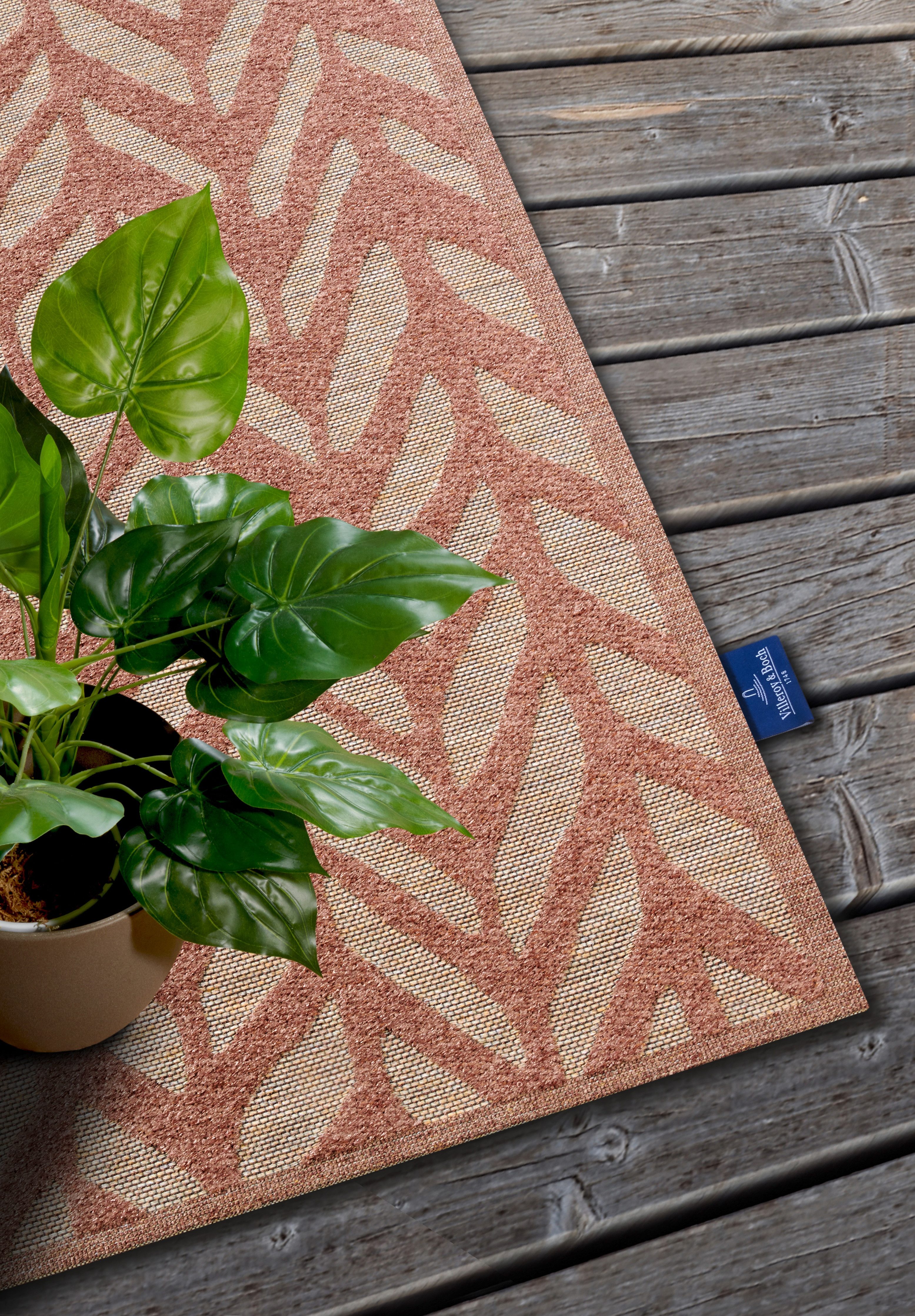 Villeroy & Boch Outdoorkleed Georgette In-& Outdoor, Vlakweefsel, weerbestendig, Terras, Balkon, modern, Trend