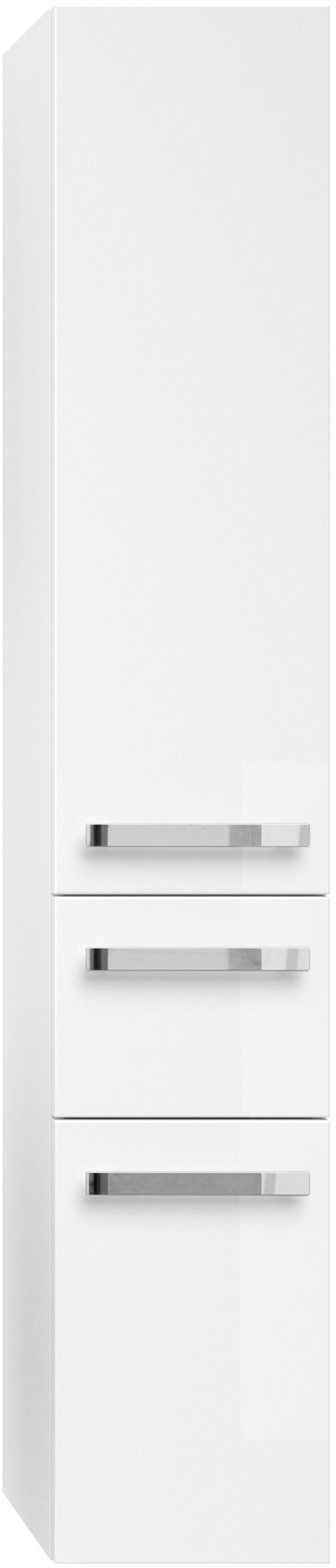 Saphir Hoge kast Serie 4005 badkamerkast 30 cm breed, met 2 deuren en 1 lade