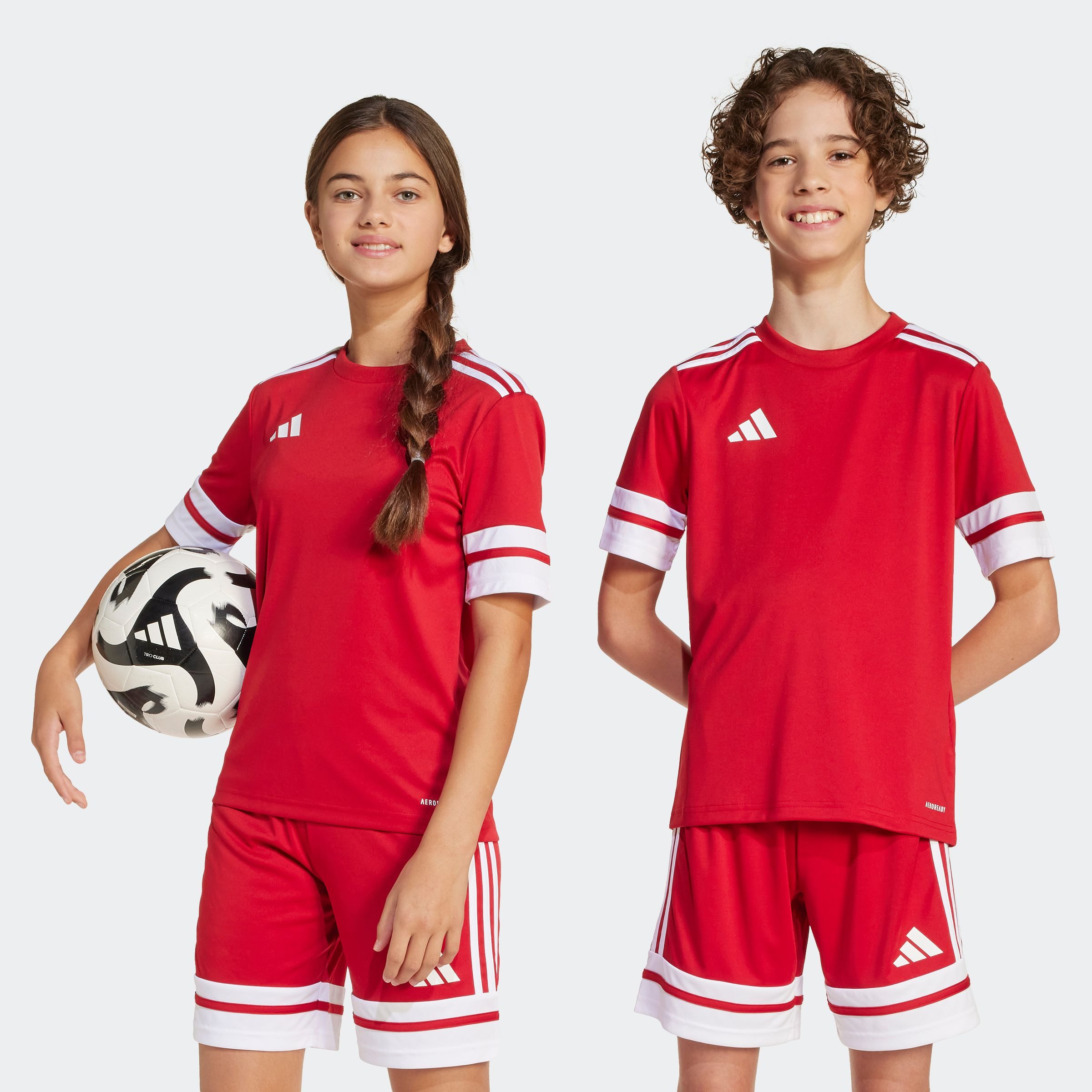 adidas Performance Voetbalshirt SQUA25 JSY Y jongens voetbalshirts maat 140 rood
