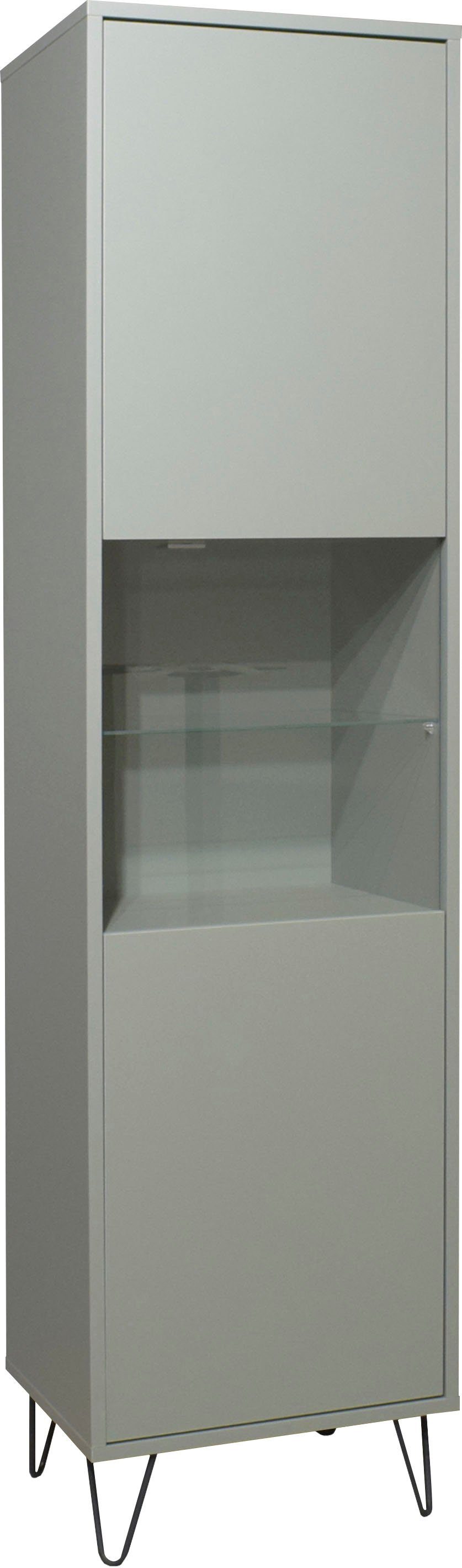 Mäusbacher Staande vitrinekast Bonnie TOPSELLER! Vitrine met verwisselbare deurafsluiting vitrinekasten groen