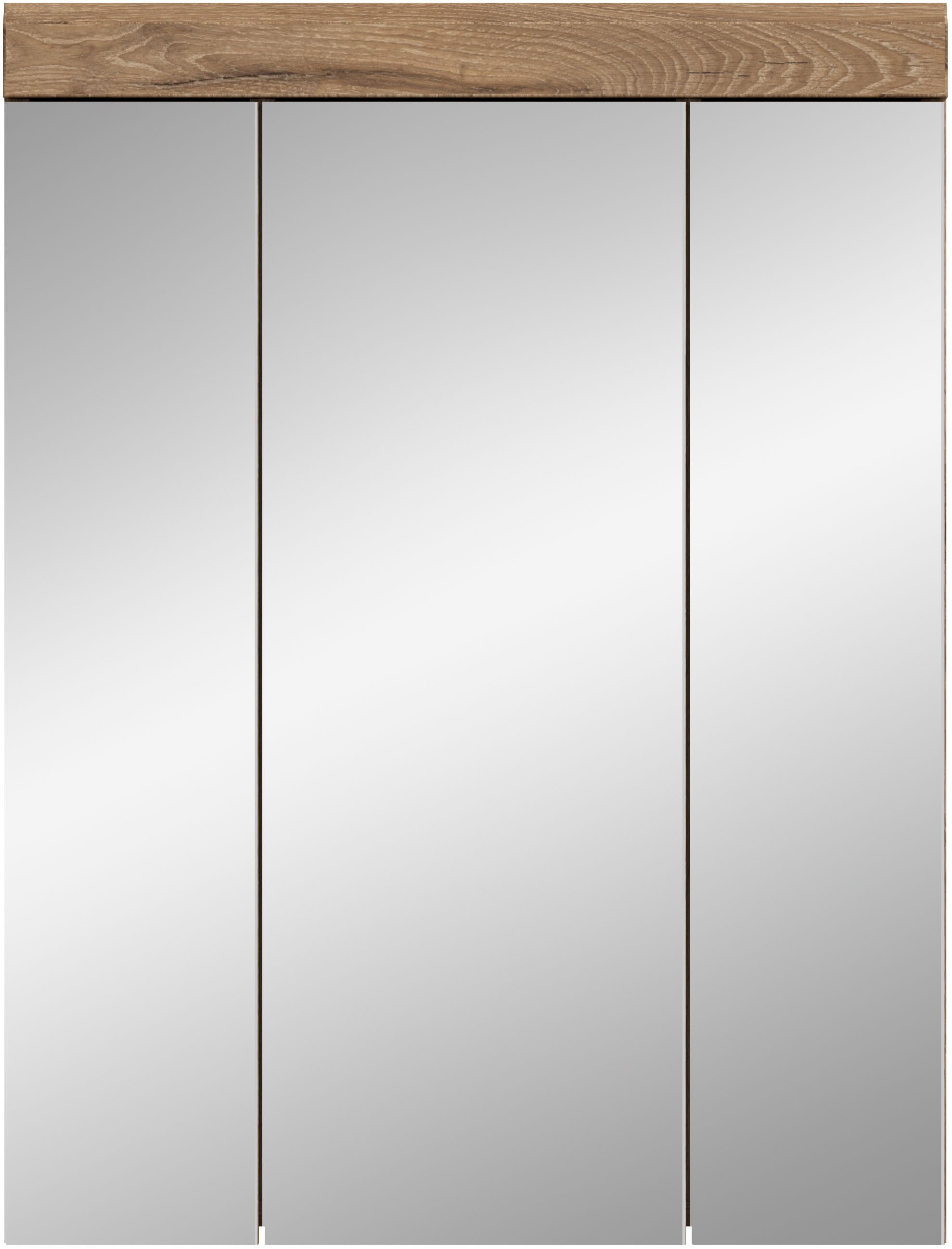 INOSIGN Badkamerspiegelkast Siena, breedte 60 cm, 3 spiegelt deuren, 9 vakken, 6 legplanken in verschillende kleuren verkrijgbaar, badkamermeubels, spiegel, badkamerkast, badkamer