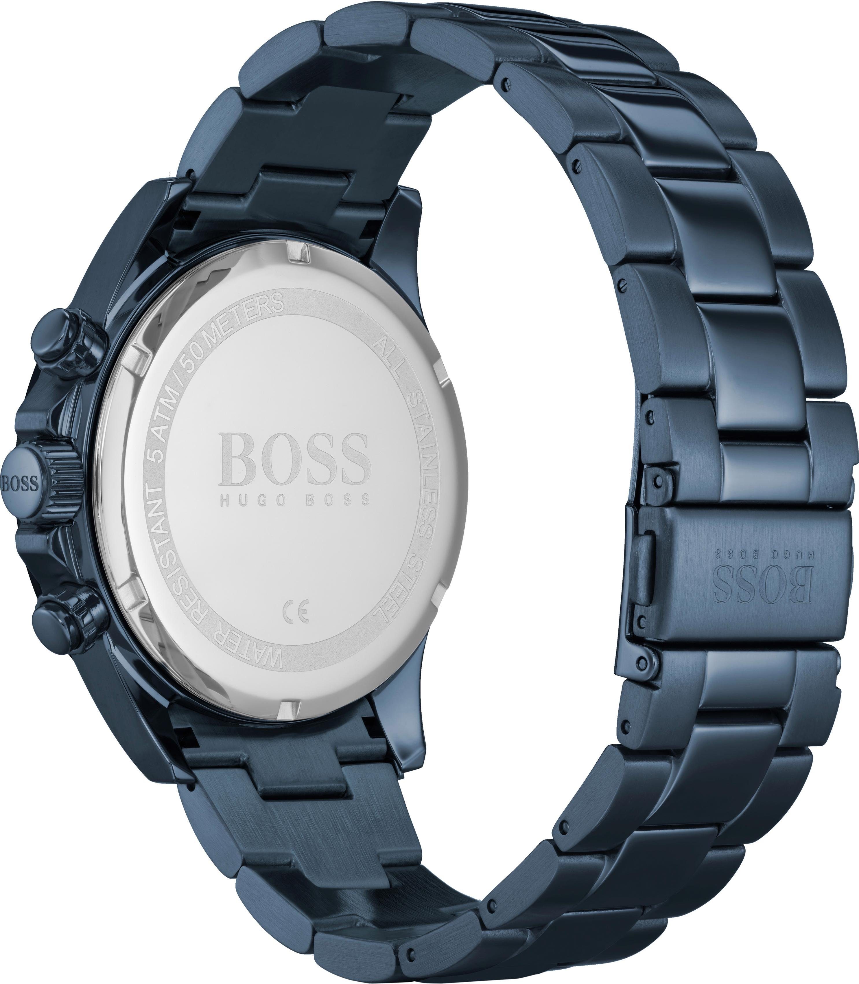 Boss Chronograaf Hero Quartzhorloge, herenhorloge, horloge, stopwatchfunctie, roestvrijstalen band