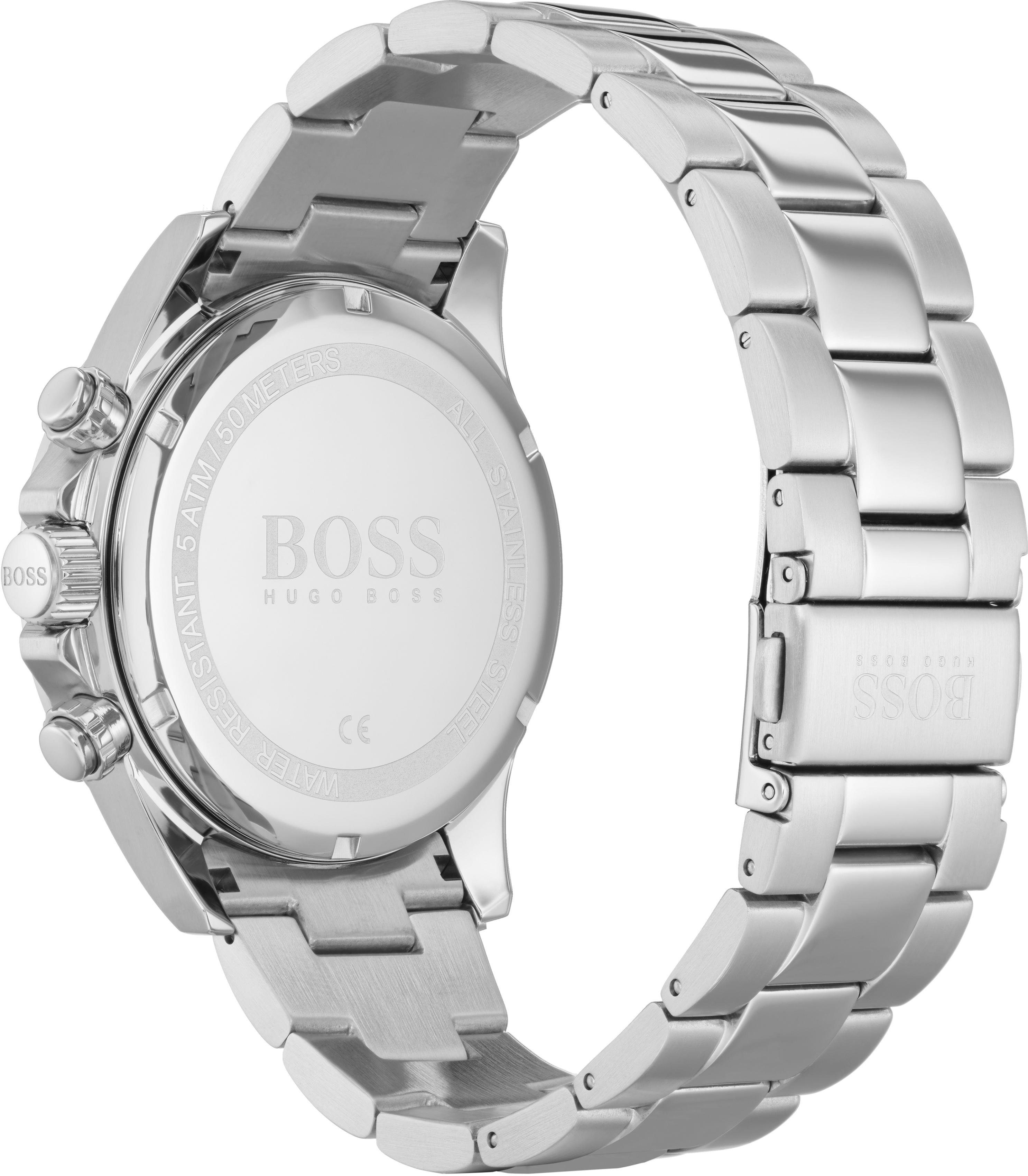 Boss Chronograaf Hero Quartzhorloge, herenhorloge, horloge, stopwatchfunctie, roestvrijstalen band