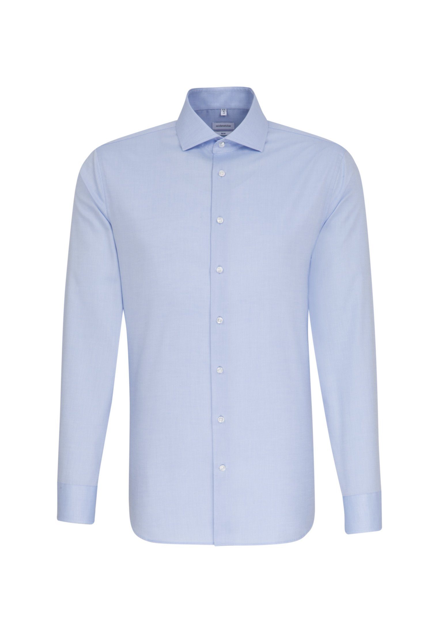 seidensticker Businessoverhemd Zwarte roos Slim Kentkraag uni heren overhemden maat S (38) blauw