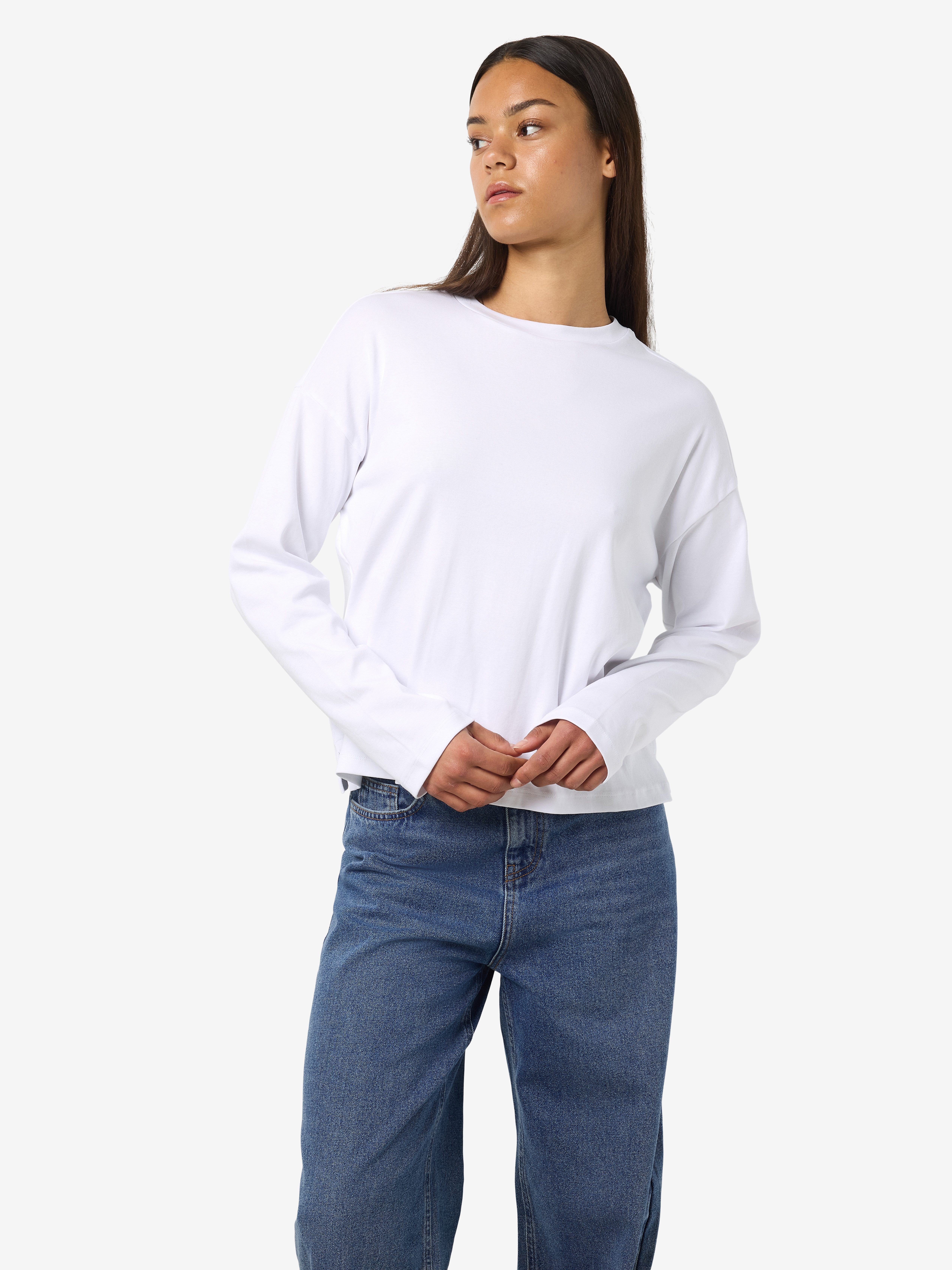 Noisy may Shirt met lange mouwen NMMOCCA L/S REGULAR FIT TOP JRS FWD NOOS
