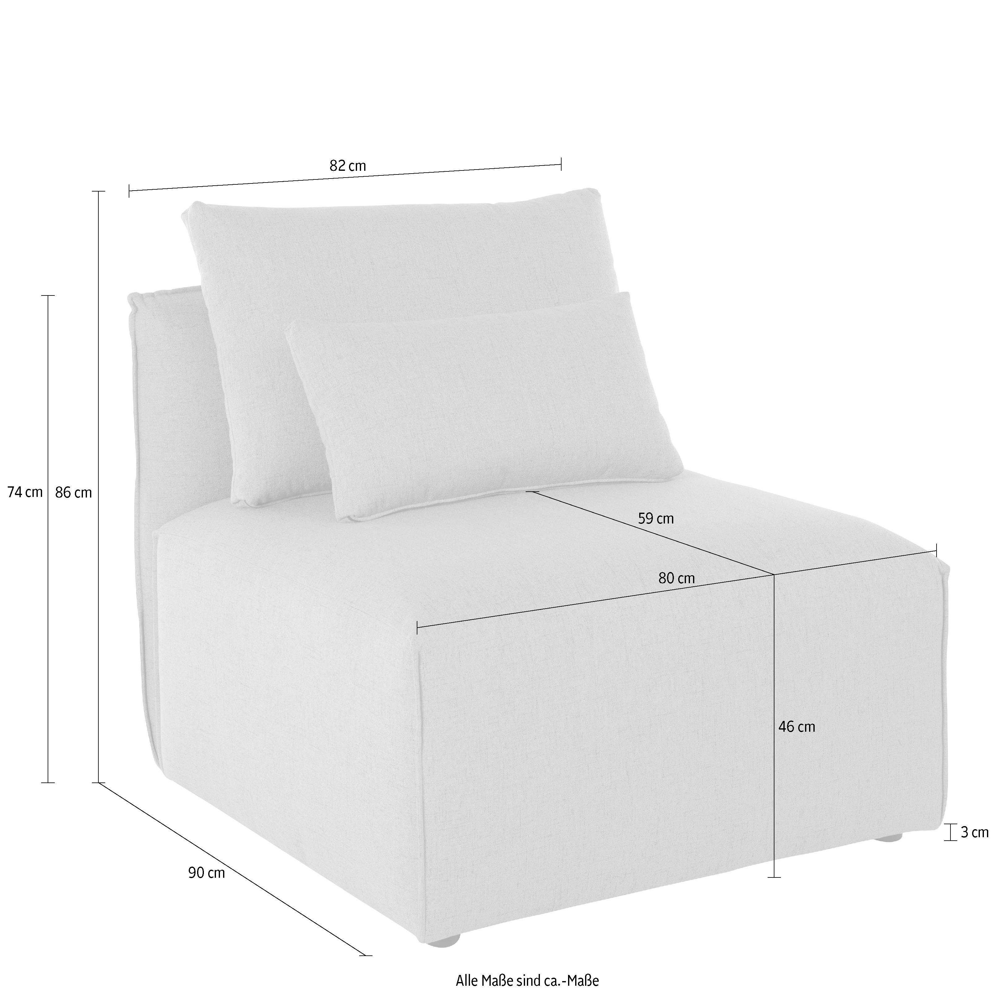 andas Fauteuil Nöre Modulair - om samen te stellen, in vele stofkwaliteiten en kleuren
