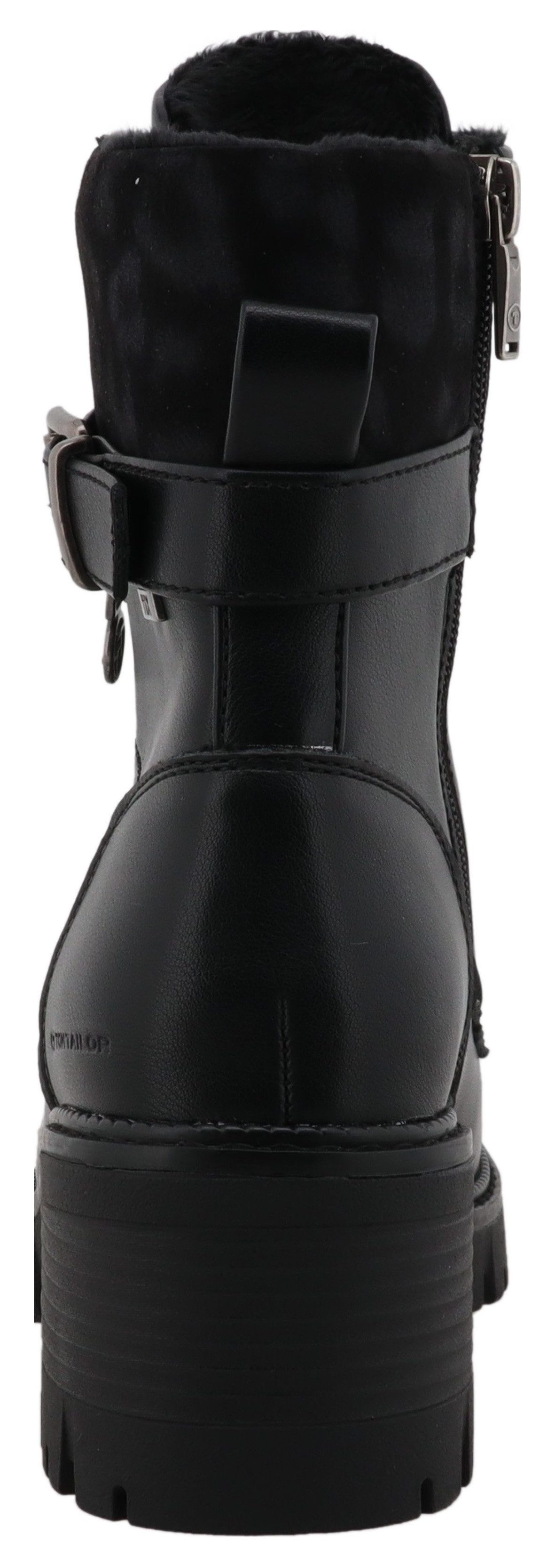 Tom Tailor Winterlaarsjes Workerboots, plateau-enkellaars met blokhak